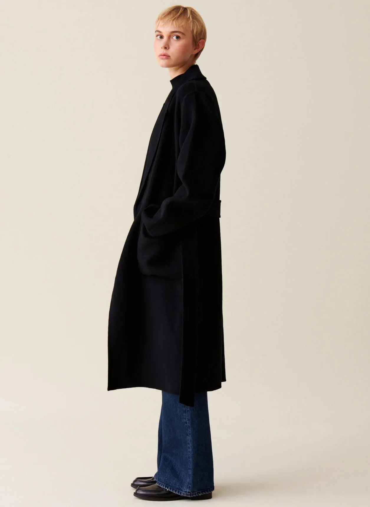  CLAUDIE PIERLOT   Cappotto dritto in lana | Nero