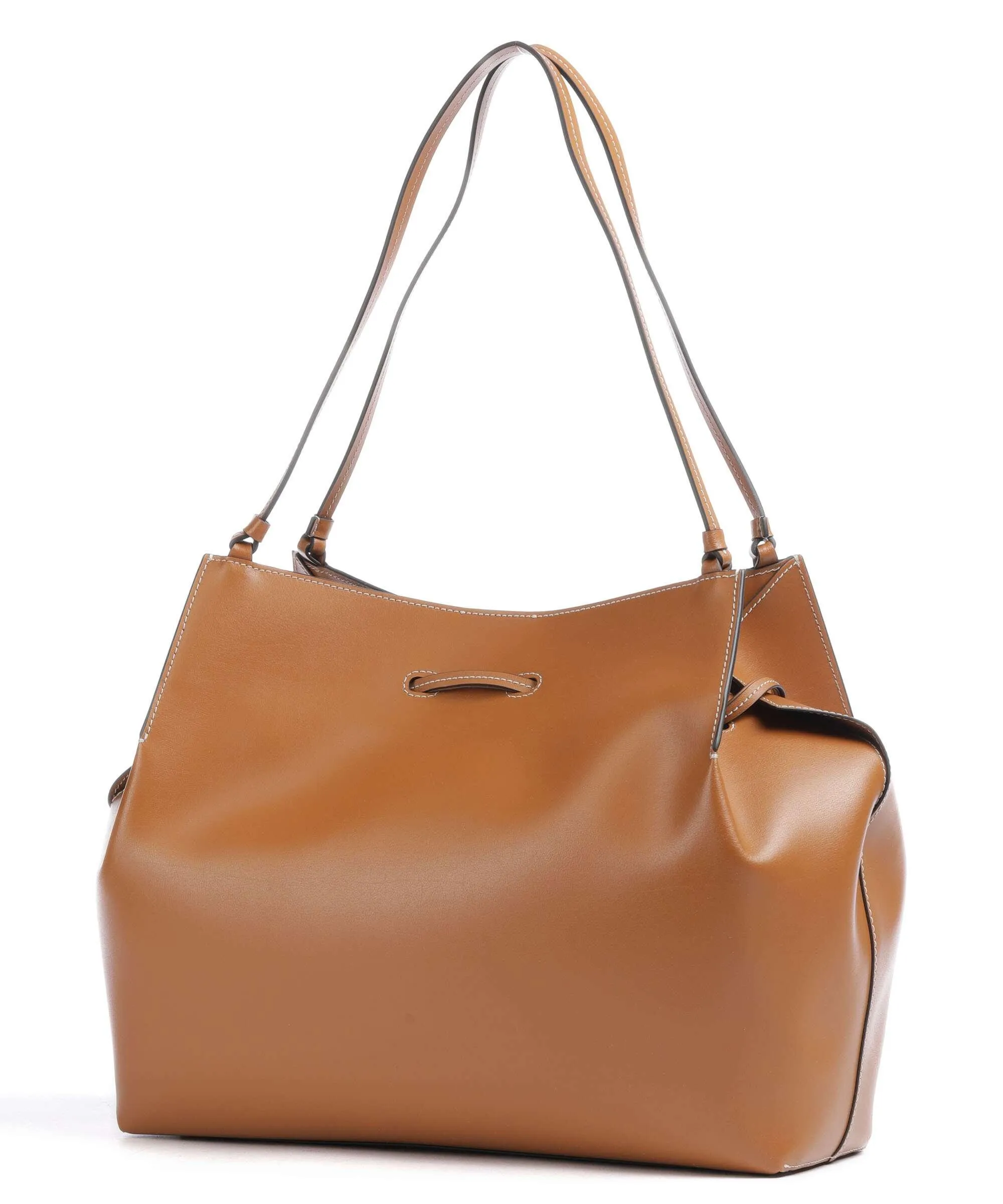  Coccinelle Roundabout Eco Cowhide Borsa a secchiello pelle a grana fine marrone  