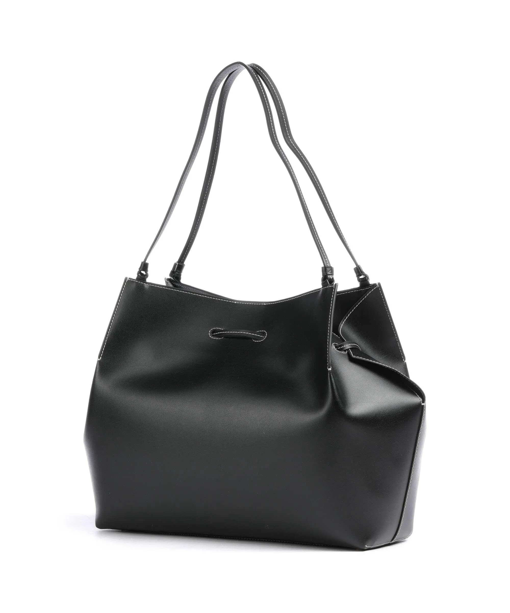  Coccinelle Roundabout Eco Cowhide Borsa a secchiello pelle a grana fine nero  