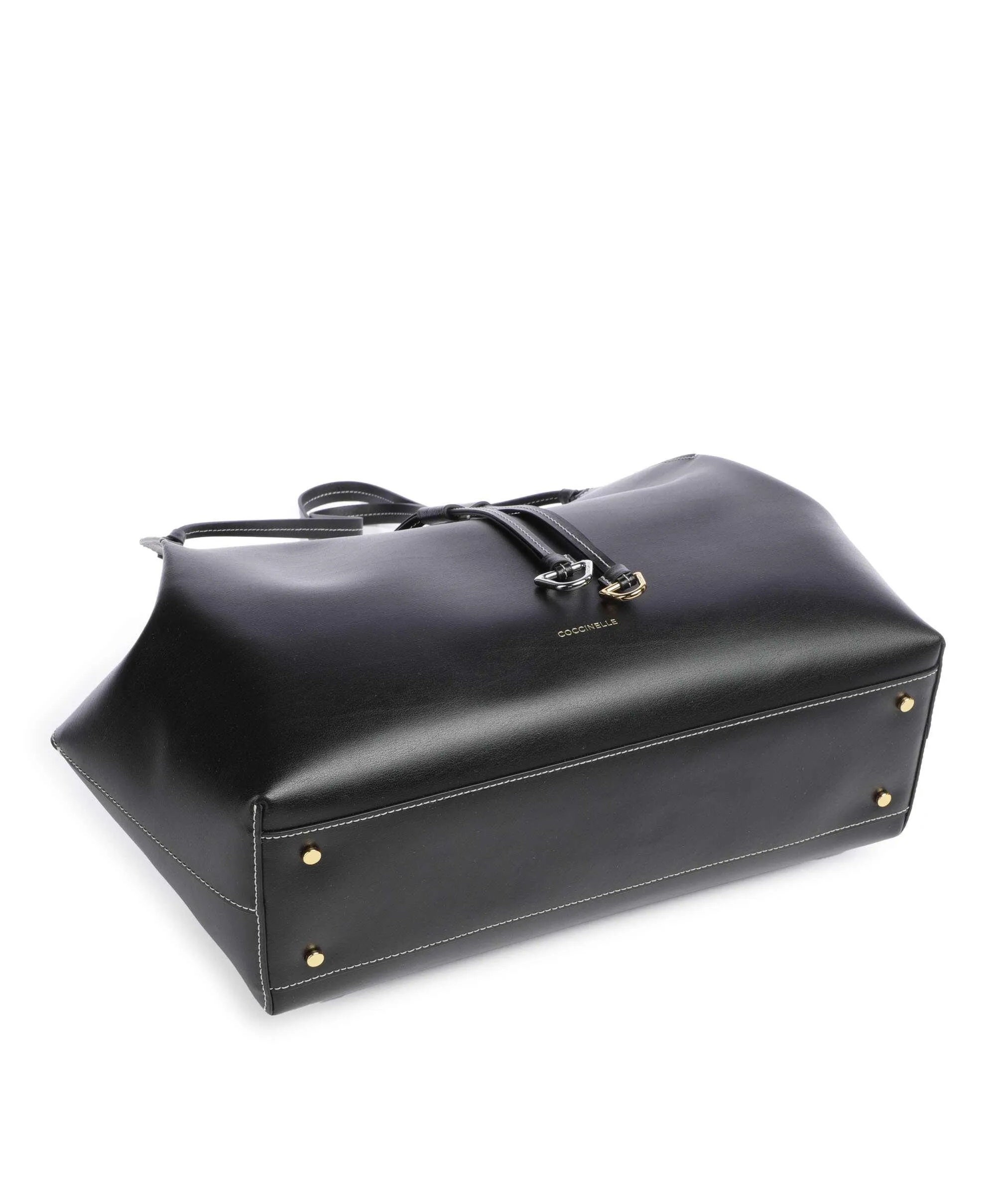 Coccinelle Roundabout Eco Cowhide Borsa a secchiello pelle a grana fine nero  
