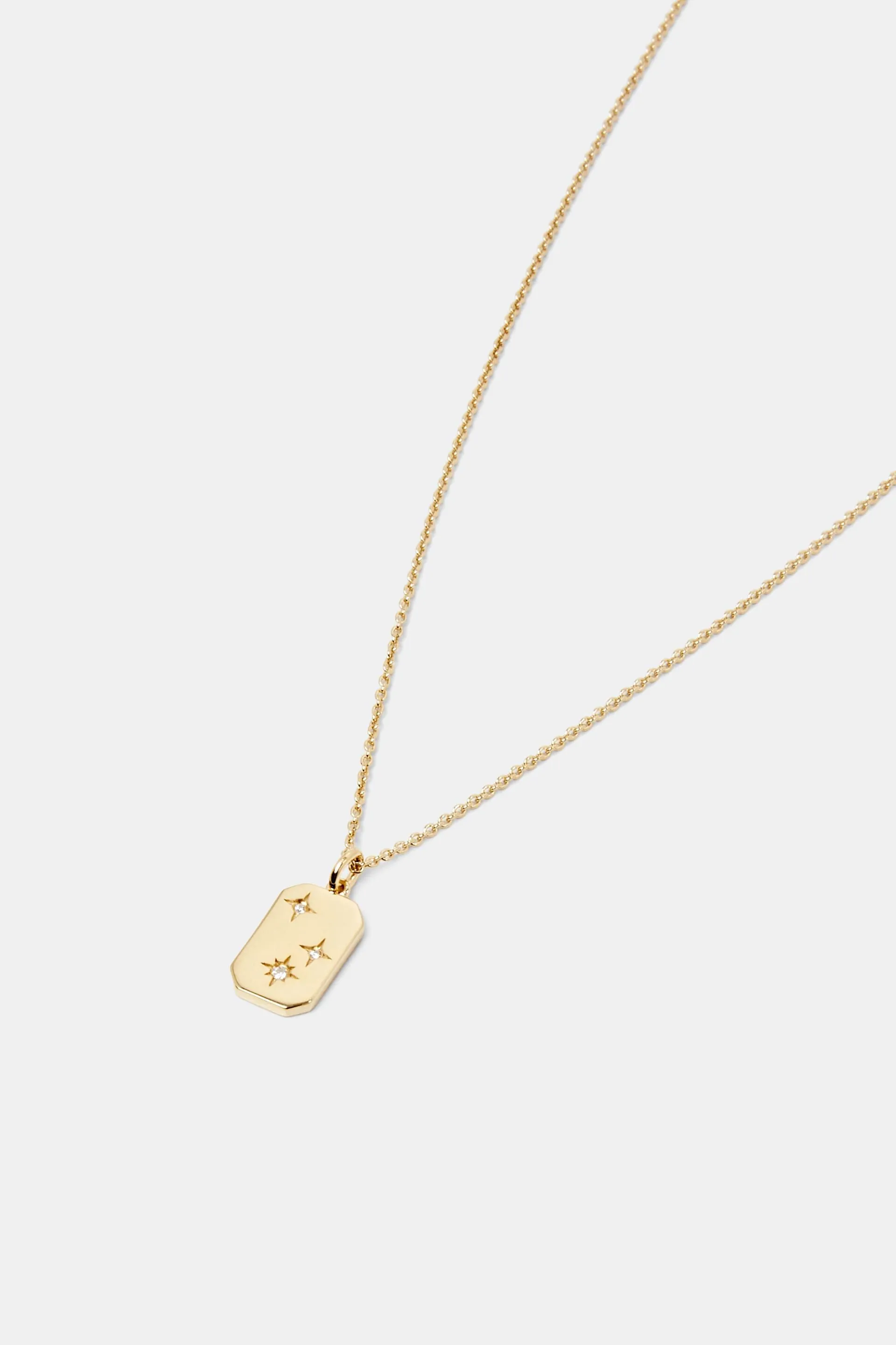 Collana con ciondolo con zirconi, argento sterling