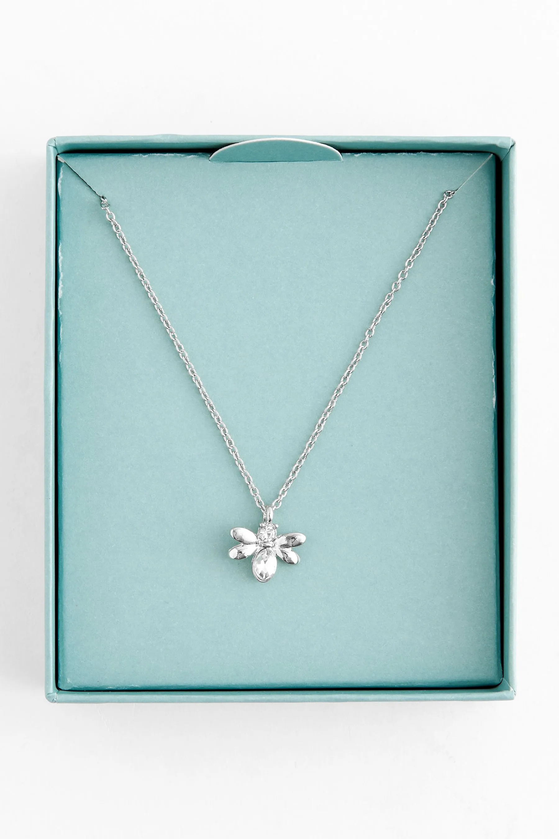 Colore argento  - Collana con ciondolo ape