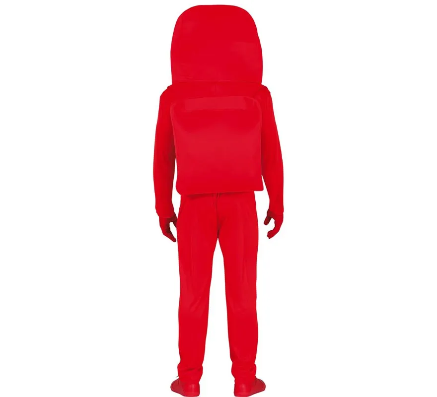 Costume da astronauta da giovane impostore rosso