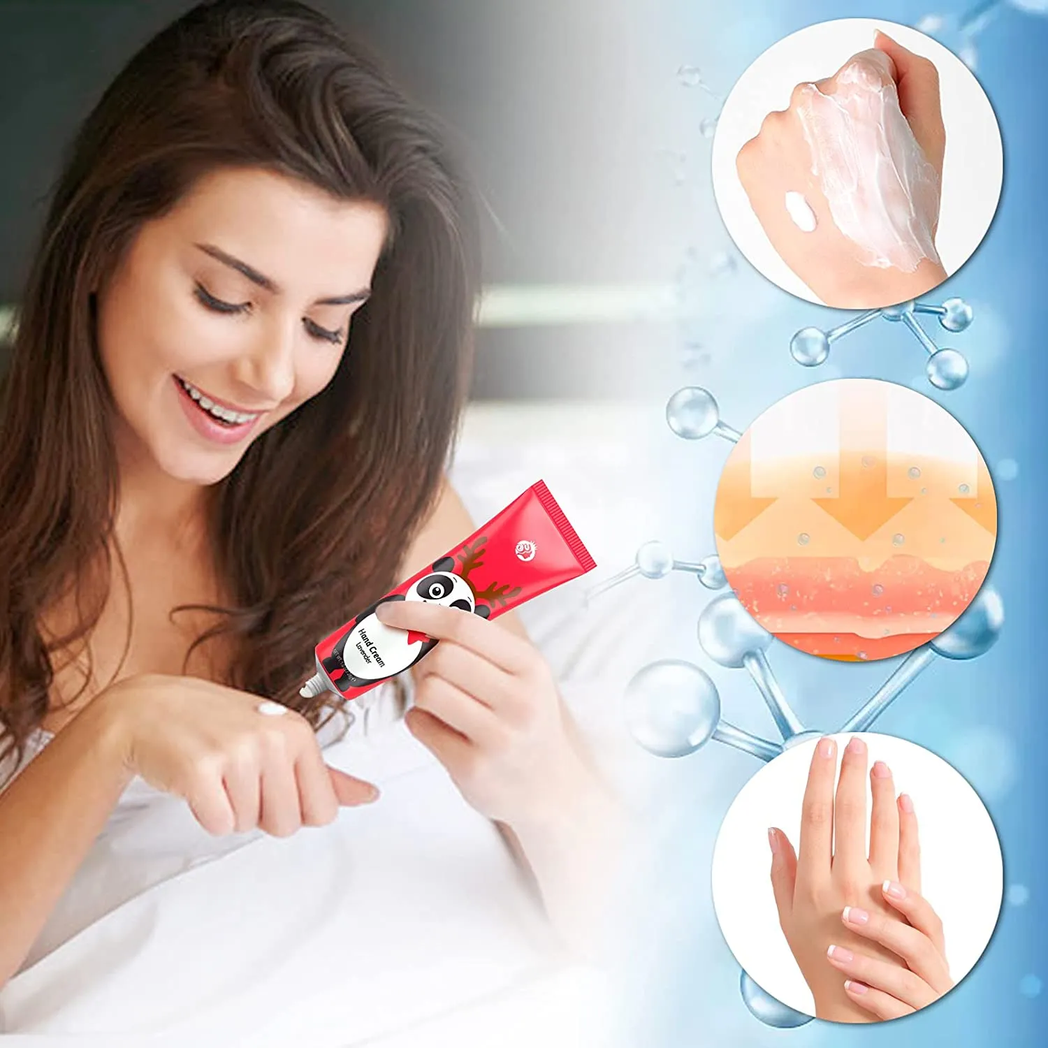 Crema Mani Set, 10 Pezzi Crema Mani Regalo Natale, Crema Mani Riparatrice per Donna e Uomo - Assorbimento Rapido, Idratazione Im