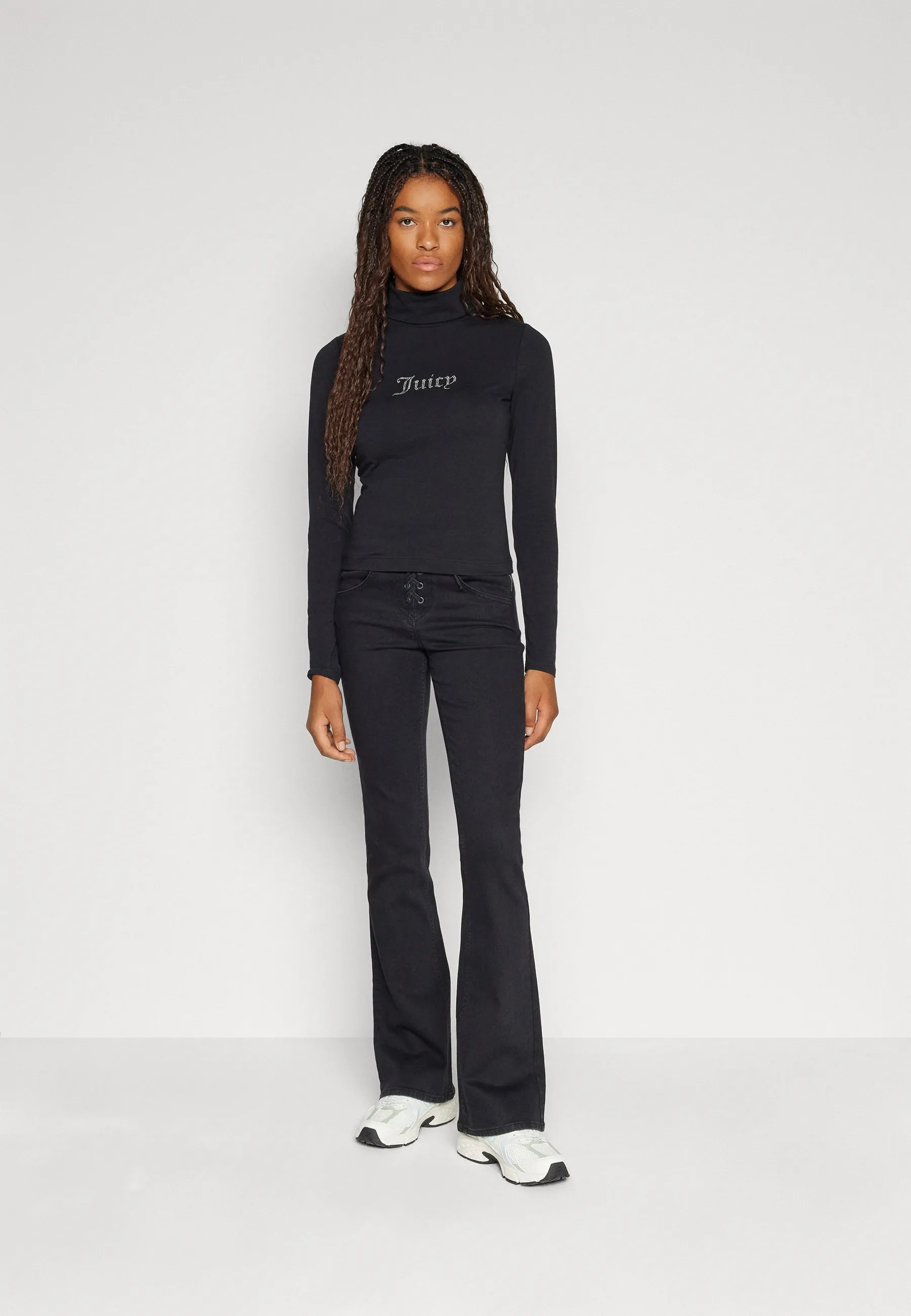 DIAMANTE ROLL NECK TOP - Maglietta a manica lunga