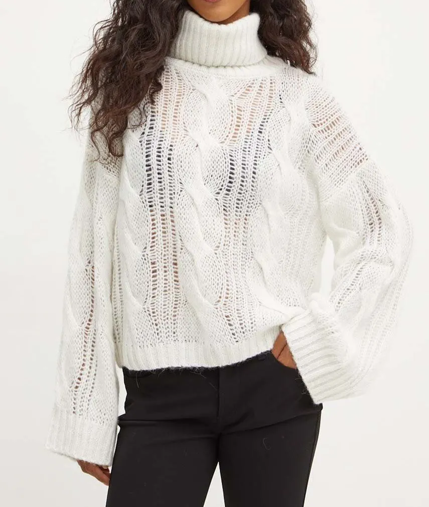 Dolcevita Alpaca e lana Nero e Bianco Liu Jo