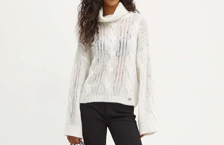 Dolcevita Alpaca e lana Nero e Bianco Liu Jo