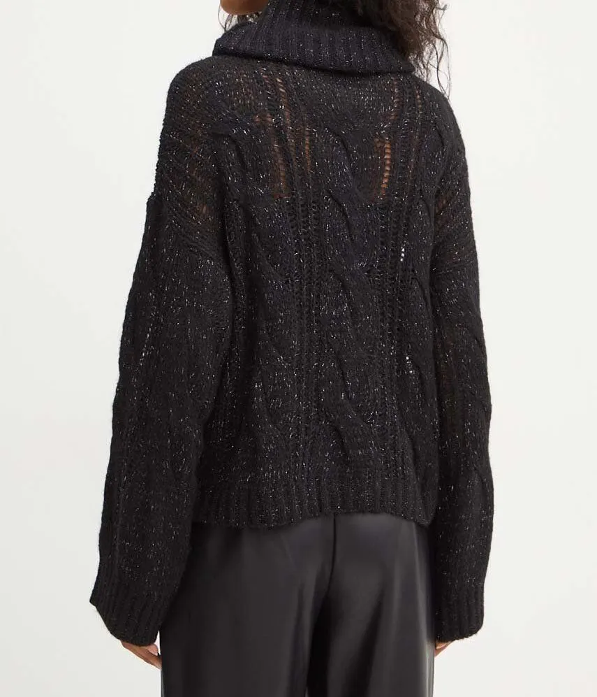 Dolcevita Alpaca e lana Nero e Bianco Liu Jo