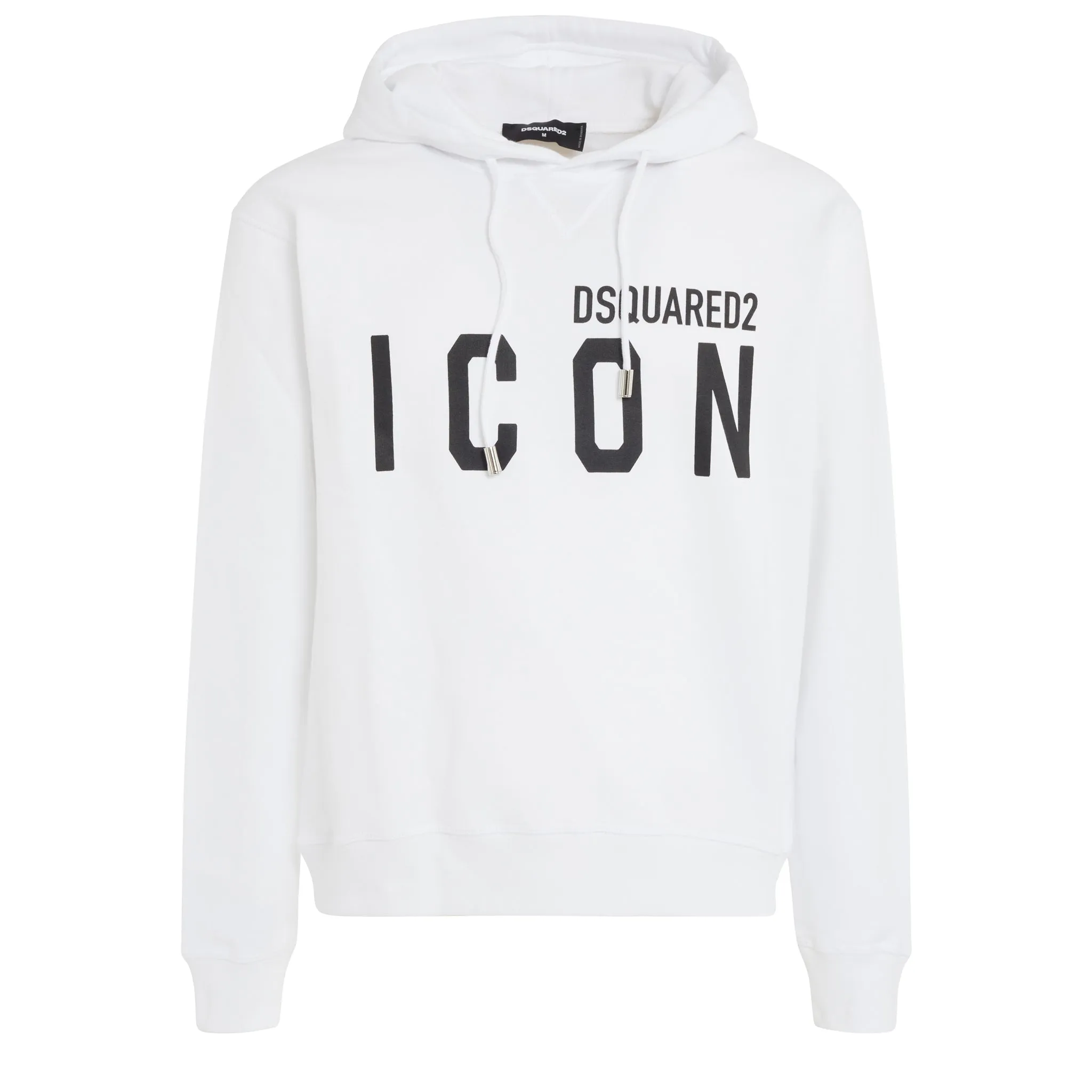 DSQUARED2  Felpa ''Icon'' in cotone bianca
