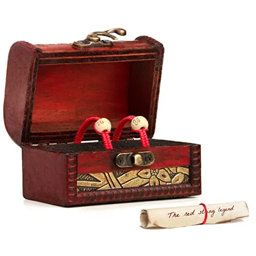 ELCORDONROJO Bracciali Coppia Filo Rosso del Destino, Idee Regalo Donna e Uomo, Fidanzato, Anniversario per Lui, Compleanno, San