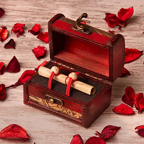 ELCORDONROJO Bracciali Coppia Filo Rosso del Destino, Idee Regalo Donna e Uomo, Fidanzato, Anniversario per Lui, Compleanno, San