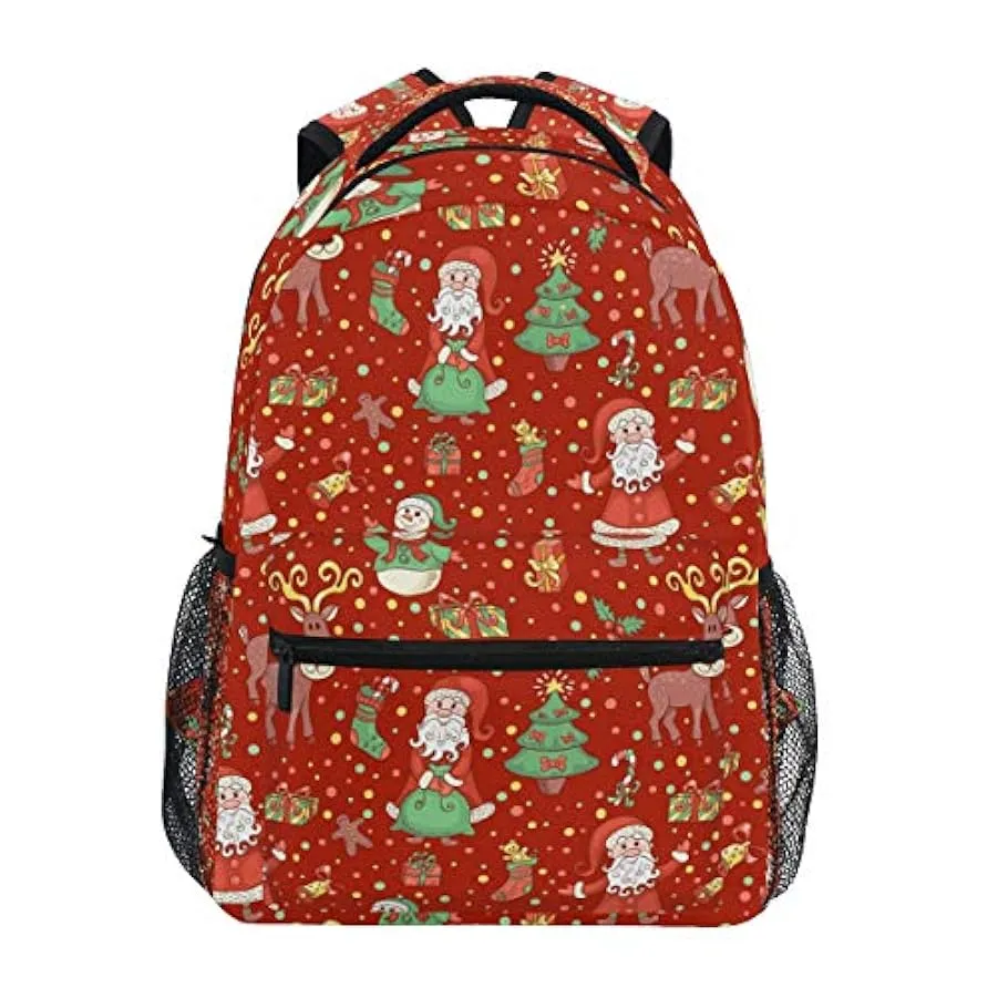 FANTAZIO Zaino XL Carino Natale Babbo Natale E Cervo Modello Daypack 133428670
