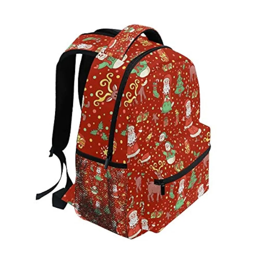 FANTAZIO Zaino XL Carino Natale Babbo Natale E Cervo Modello Daypack 133428670