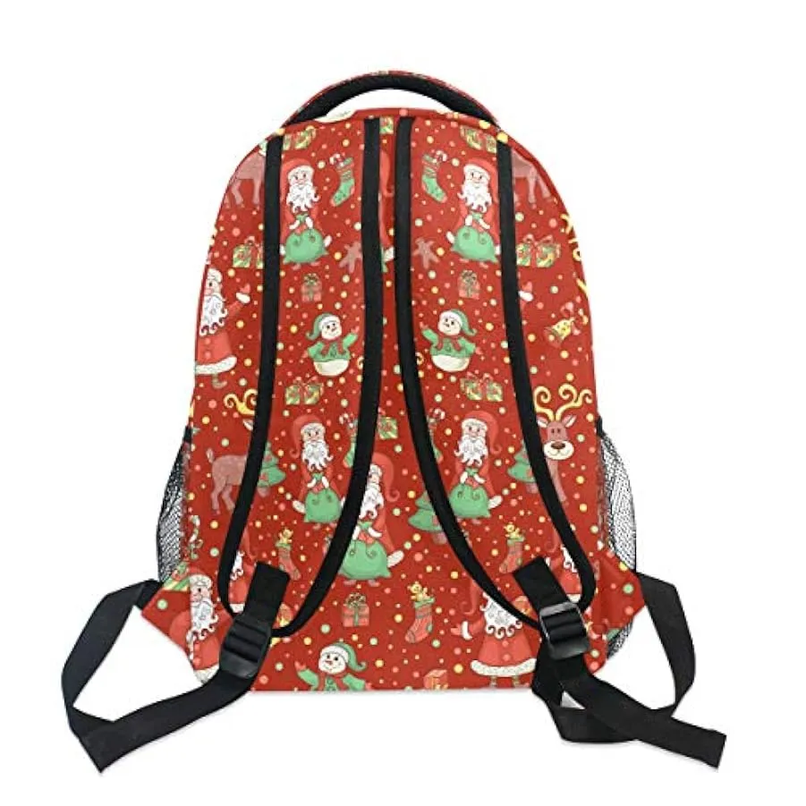 FANTAZIO Zaino XL Carino Natale Babbo Natale E Cervo Modello Daypack 133428670