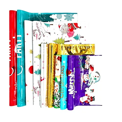 FANXIYA 45 pezzi Sacchetti Regalo Natalizi Sacchetti Caramelle Confezioni Regalo in 3 Diverse Dimensioni e 6 Disegni di Regalo D