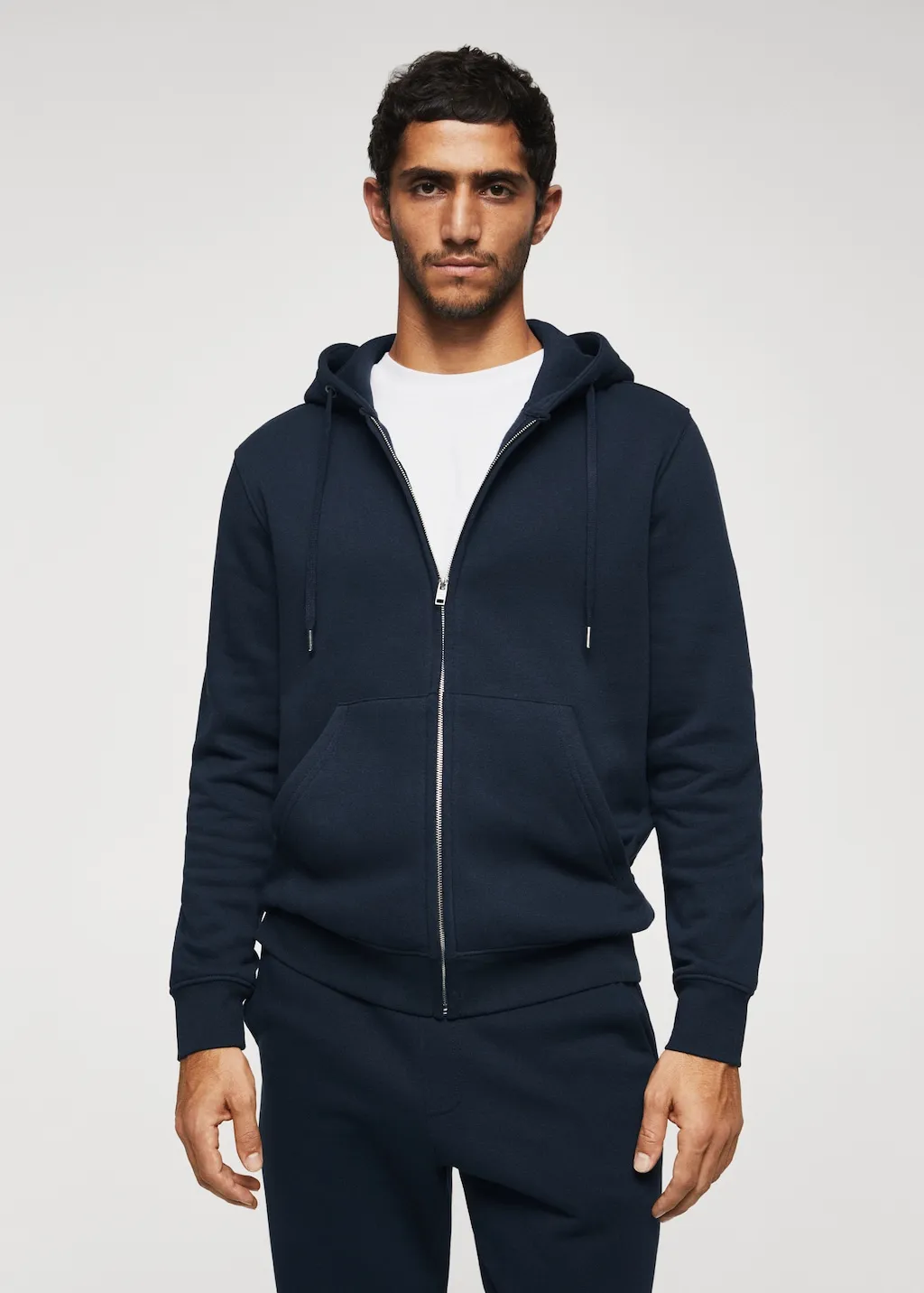Felpa cotone zip