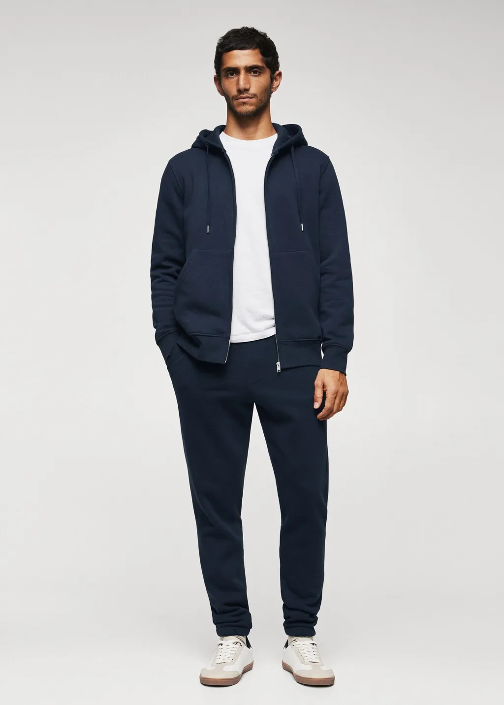Felpa cotone zip