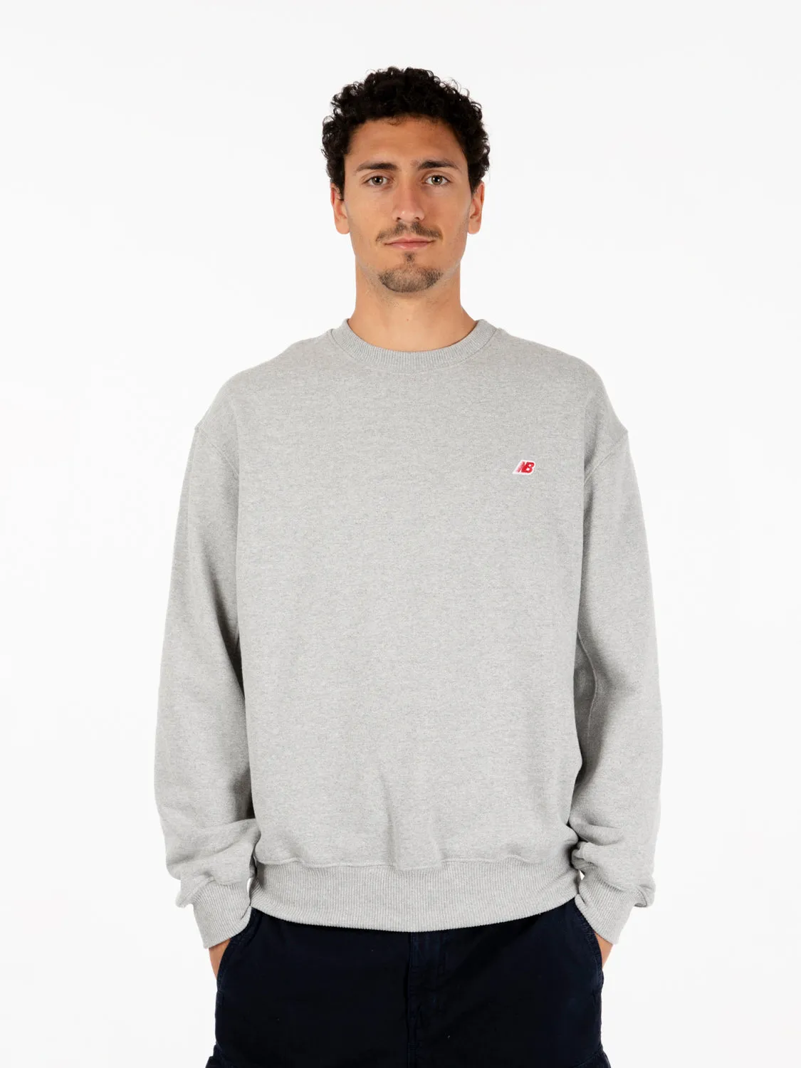 Felpa crewneck grigio
