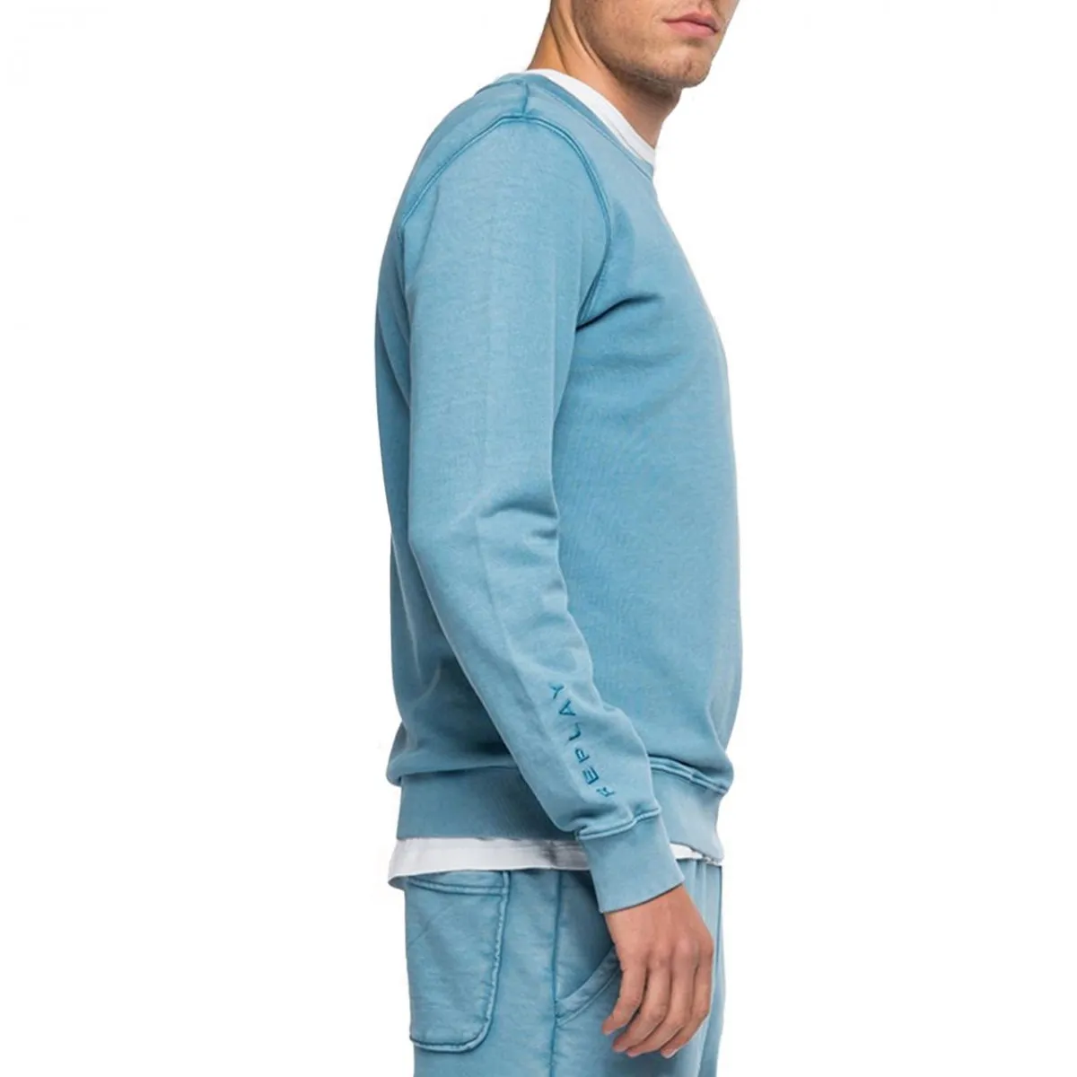 Felpa Girocollo In Organic Cotton Bio Pack, Azzurro
