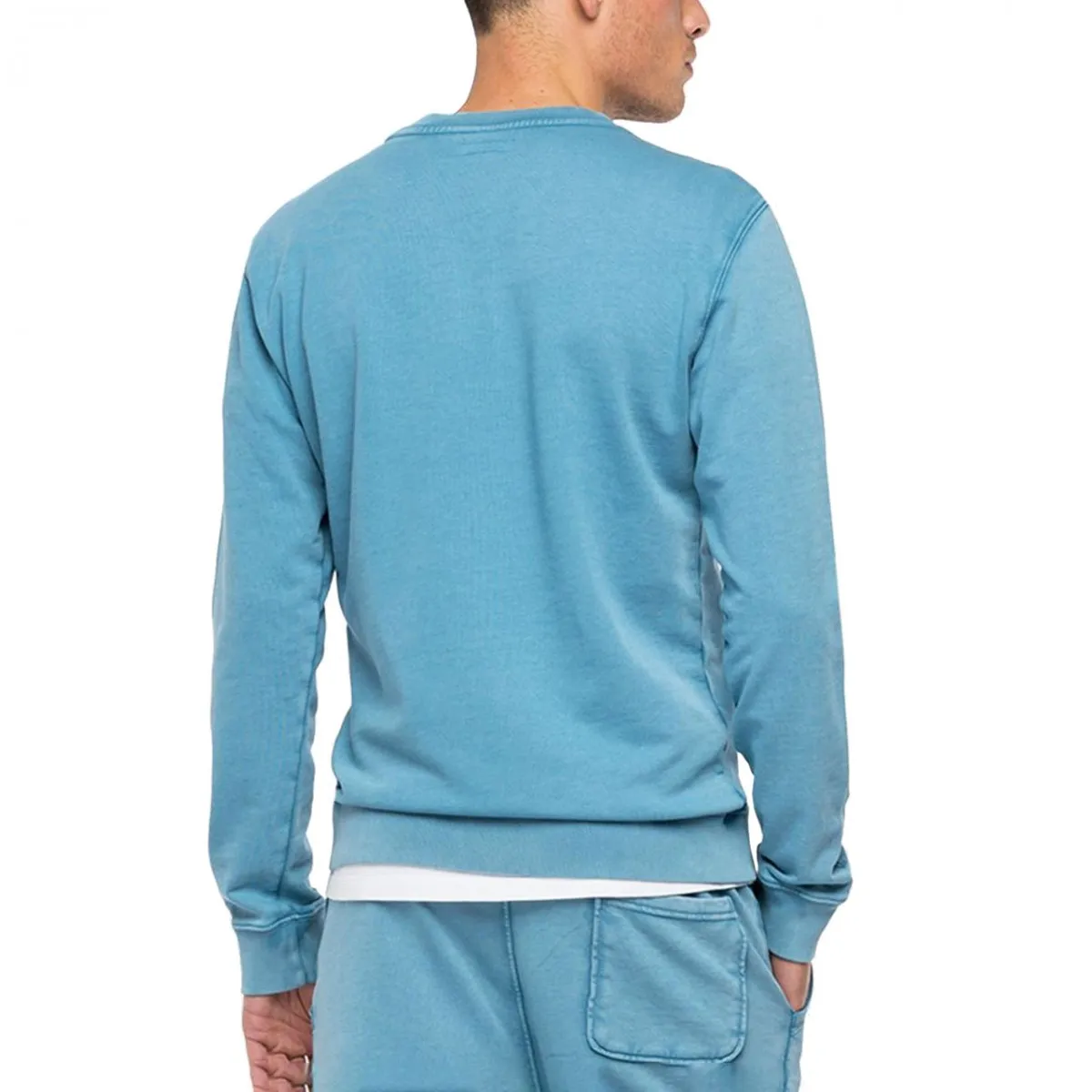 Felpa Girocollo In Organic Cotton Bio Pack, Azzurro