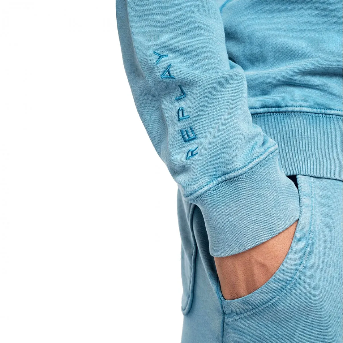 Felpa Girocollo In Organic Cotton Bio Pack, Azzurro