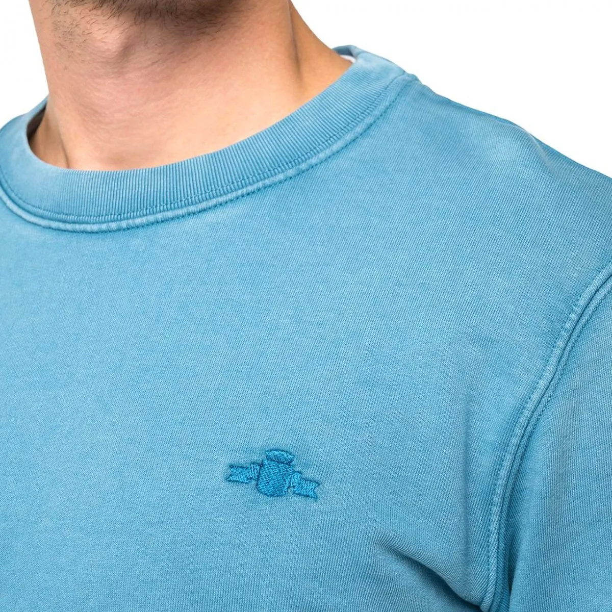 Felpa Girocollo In Organic Cotton Bio Pack, Azzurro
