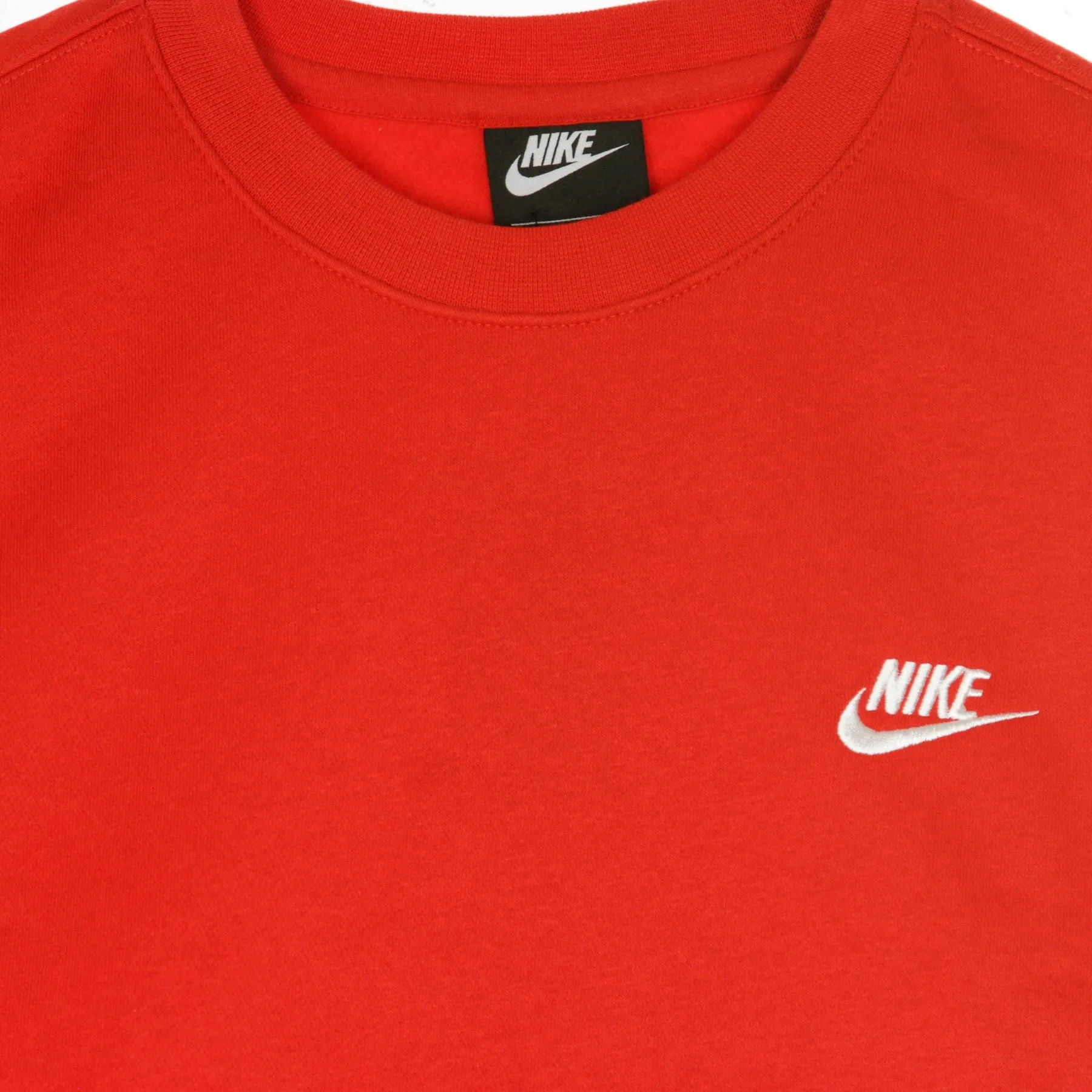 Felpa Girocollo Uomo Club Crew Bb University Red/white