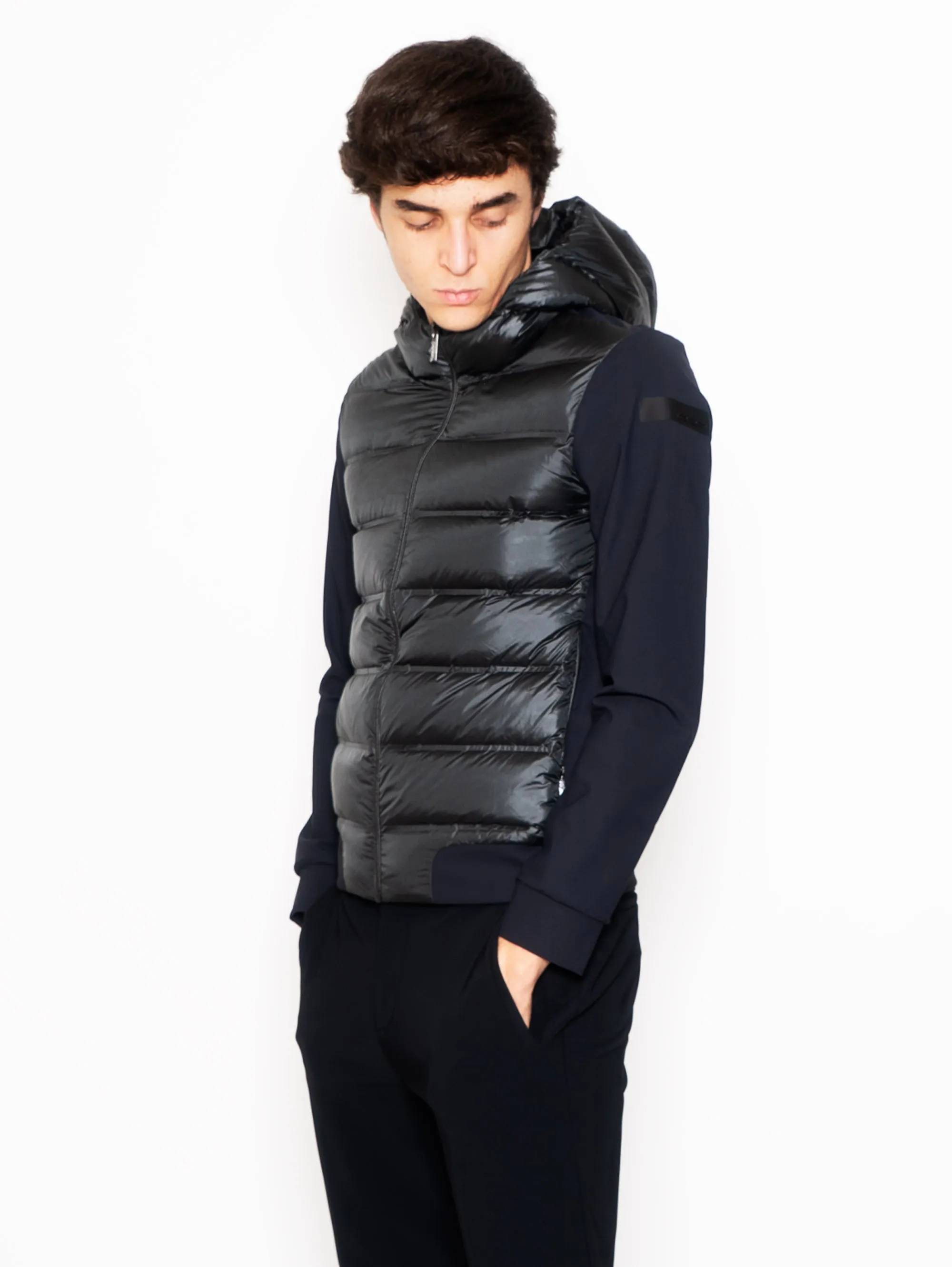 Felpa in Doppio Tessuto Imbottita Winter Duck Nero