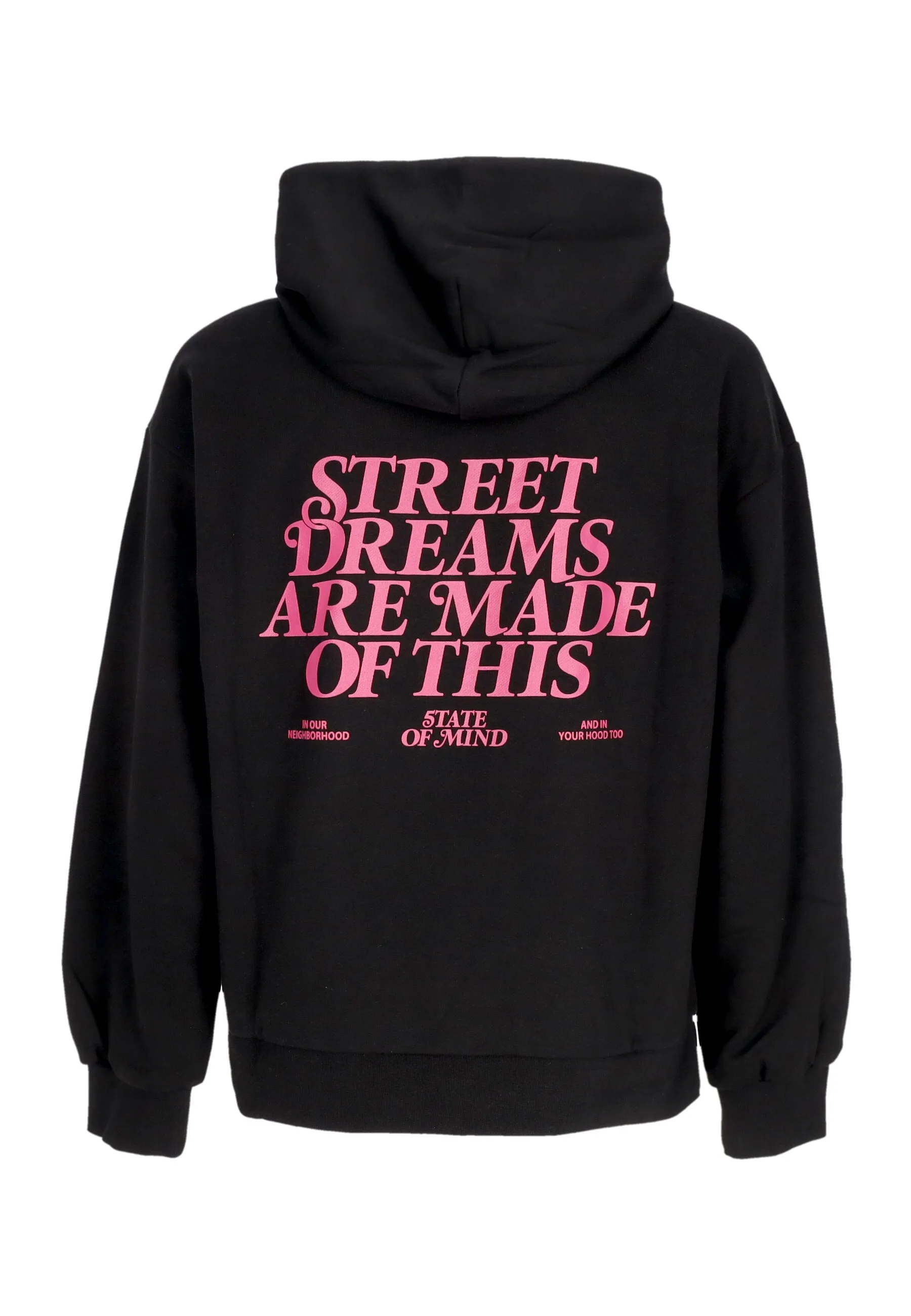 Felpa Leggera Cappuccio Uomo Street Dreams Hoodie Black
