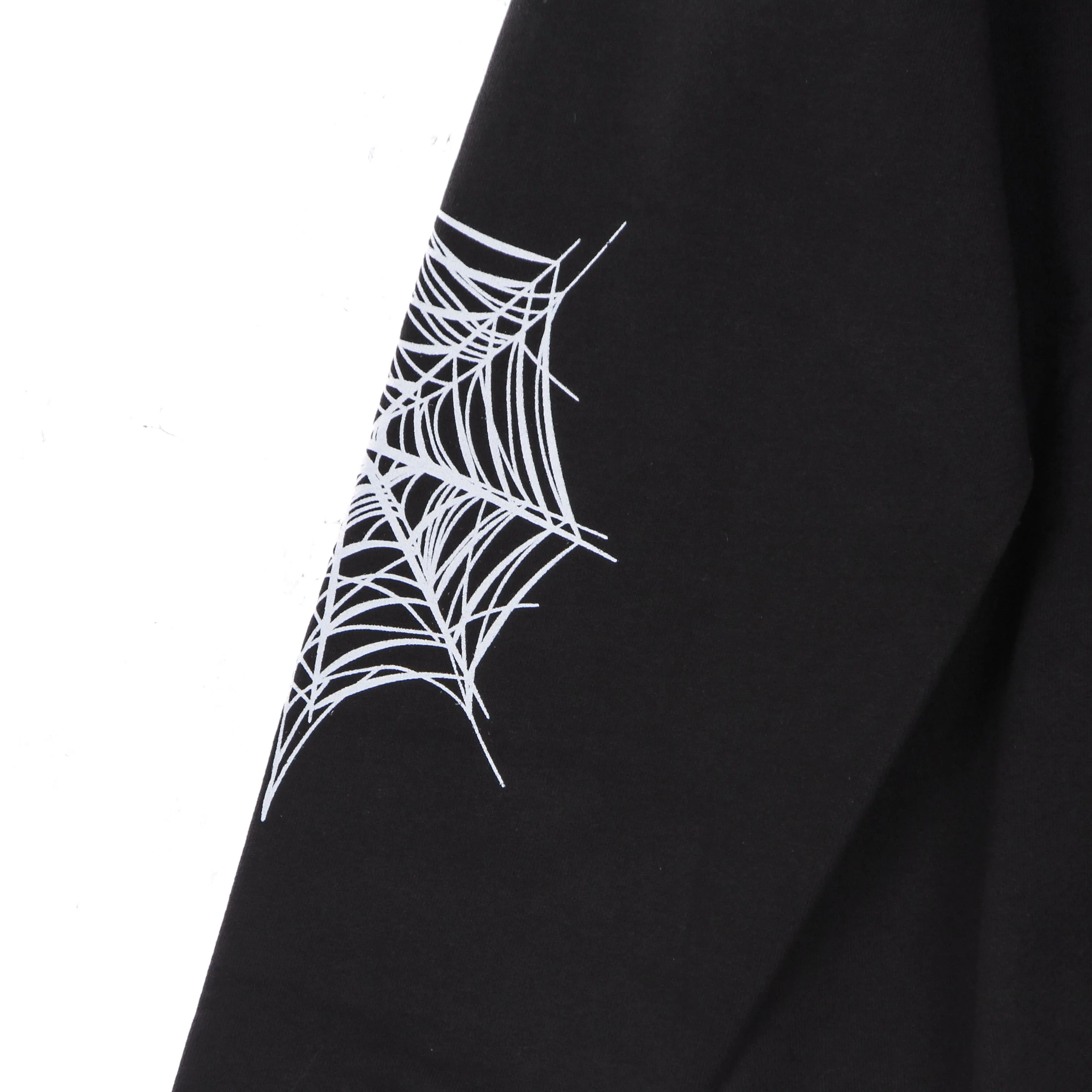 Felpa Leggera Girocollo Uomo White Cobweb Print Crewneck Black/white