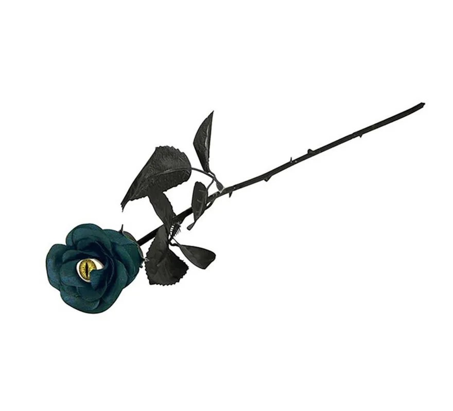 Fiore blu e nero con Occhio di Gatto 42 cm