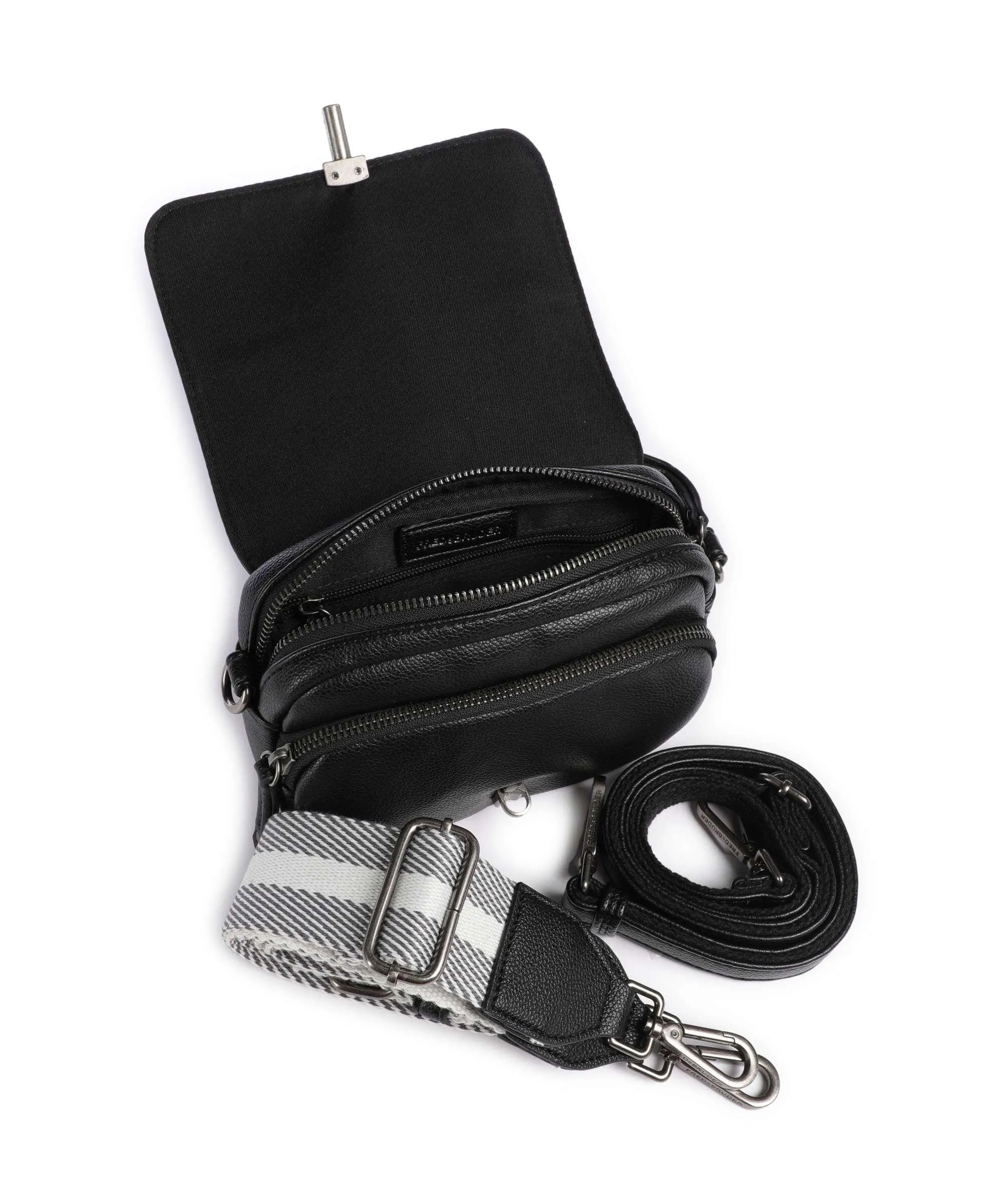  FredsBruder Bestie Borsa a tracolla pelle riciclato nero  