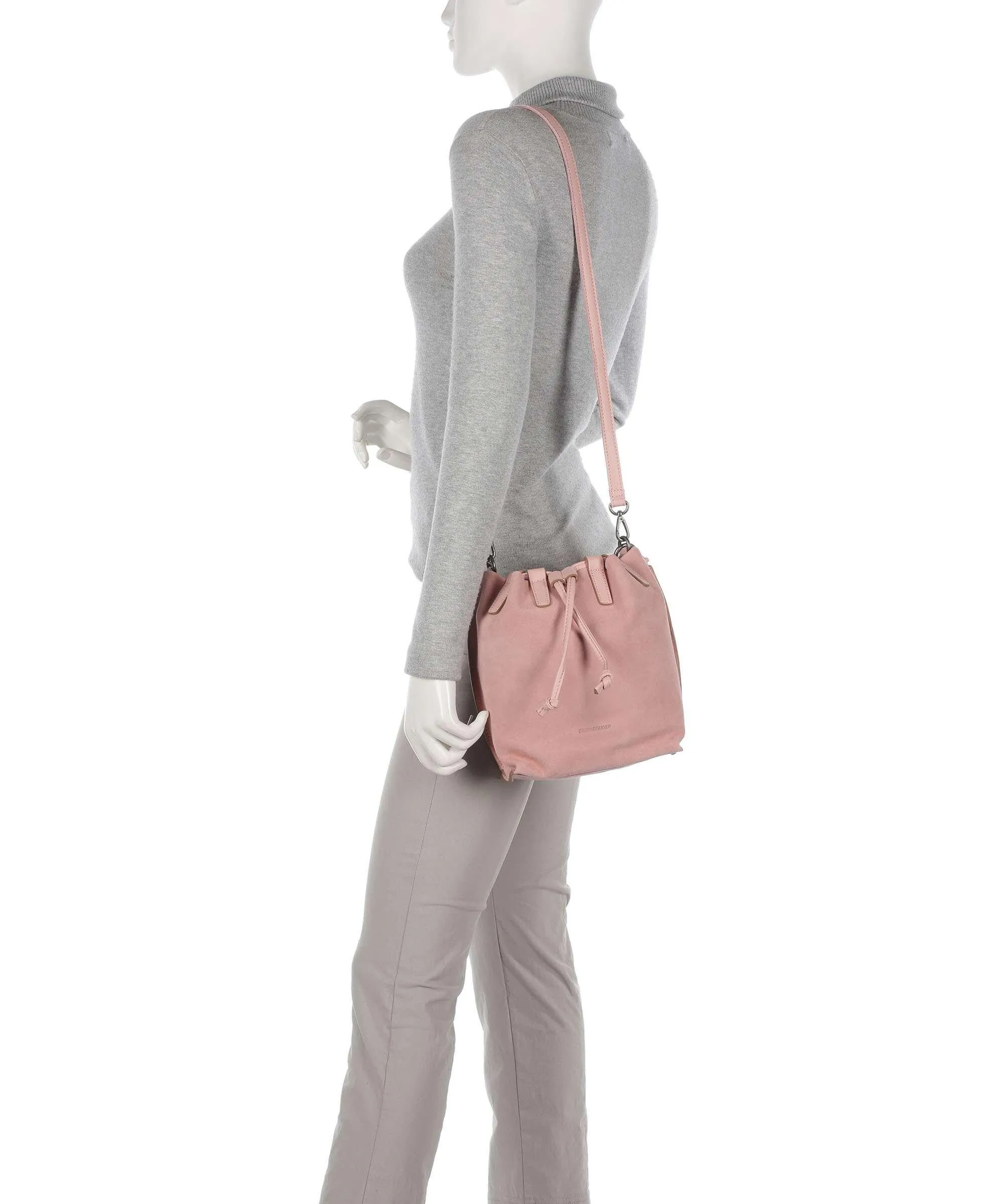  FredsBruder Wild wild Love Borsa a secchiello pelle ruvida rosa  