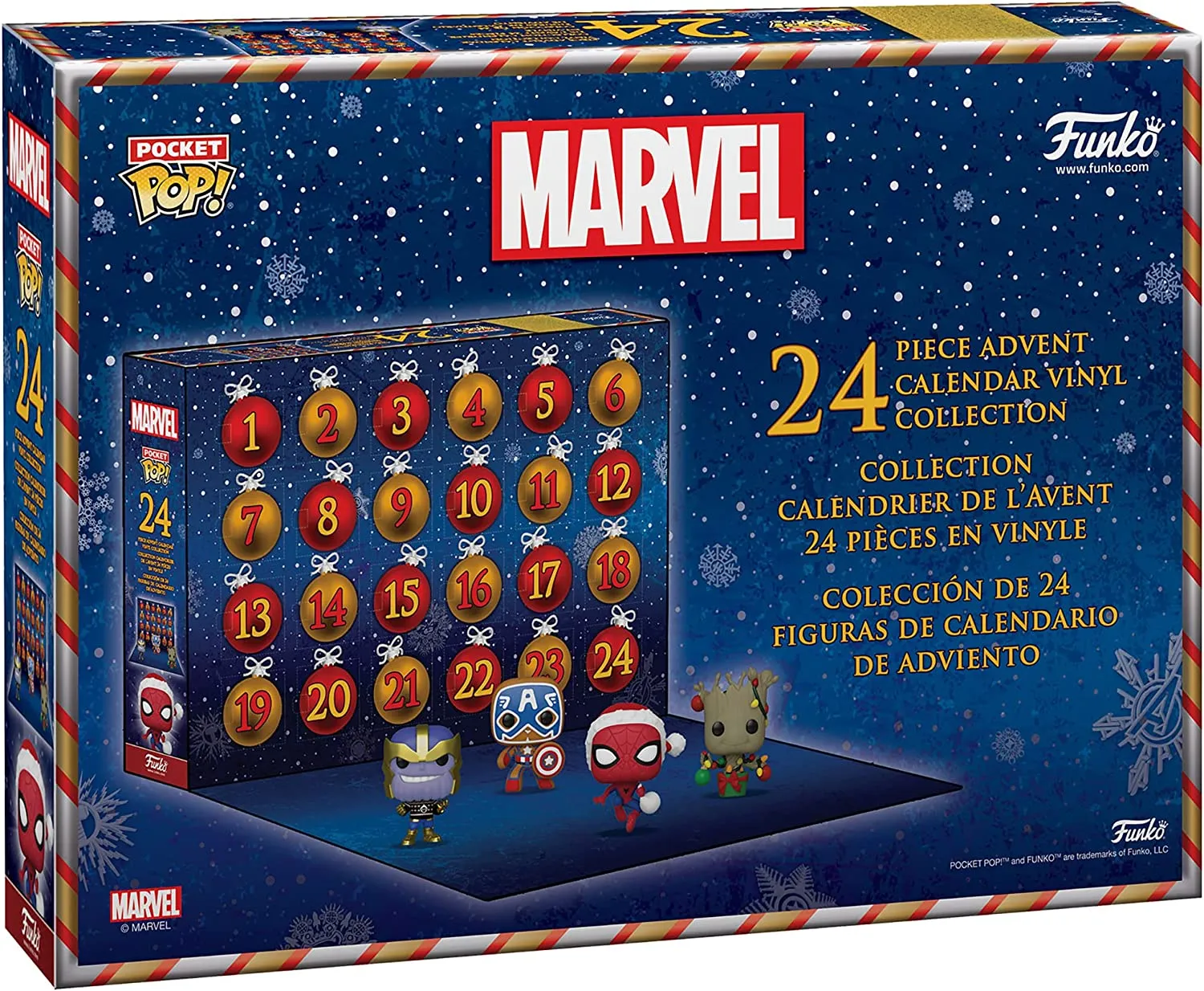 Funko POP Christmas Advent Calendar 2022: Marvel With 24 Days of Surprise Pocket POP! Figurine Giocattoli Calendario dell'Avvent