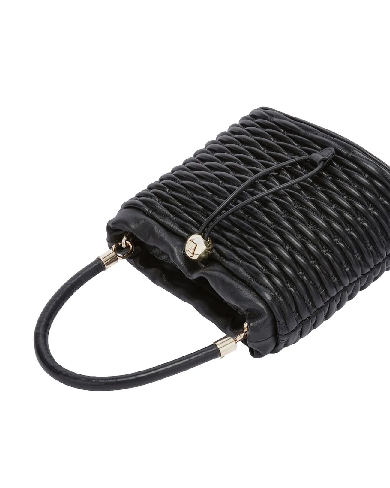 Furla - Borsa a secchiello in pelle intrecciata Mini Mionido | Studioarch.com
