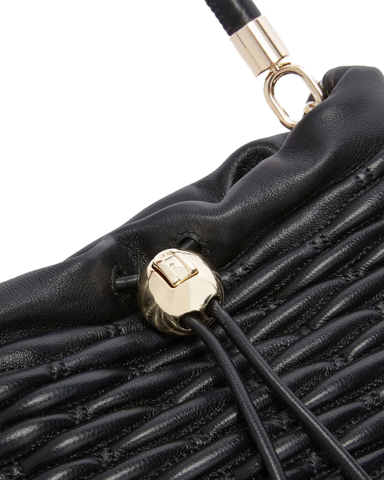 Furla - Borsa a secchiello in pelle intrecciata Mini Mionido | Studioarch.com