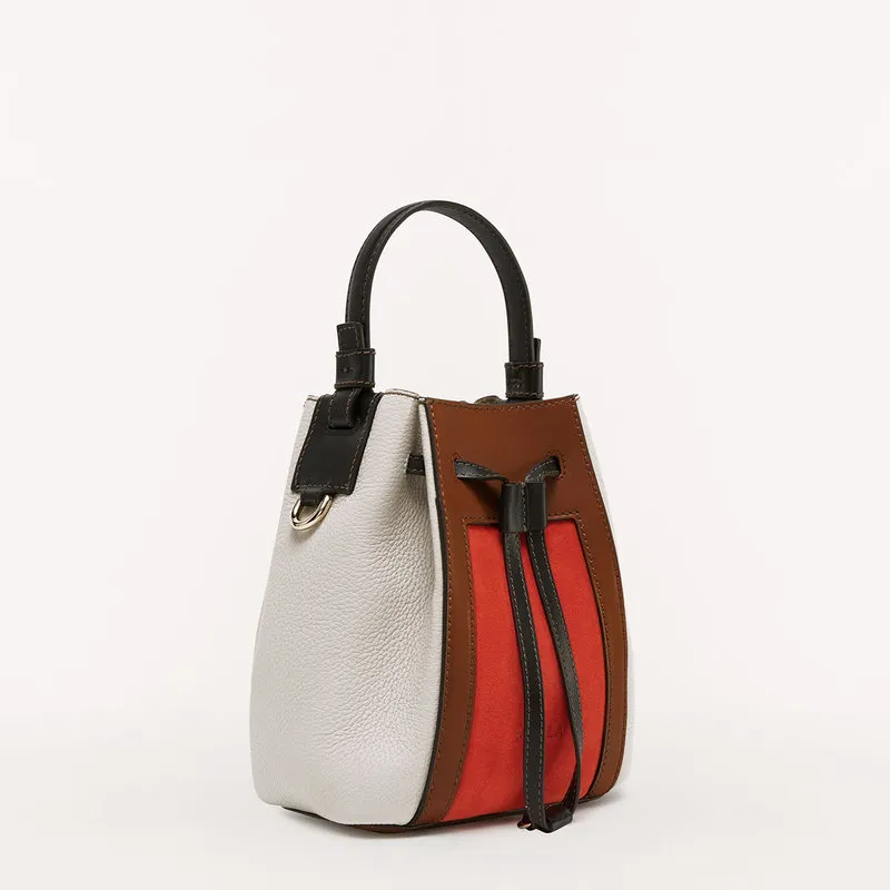 Furla FURLA MIASTELLA Borsa a secchiello mini mandarino