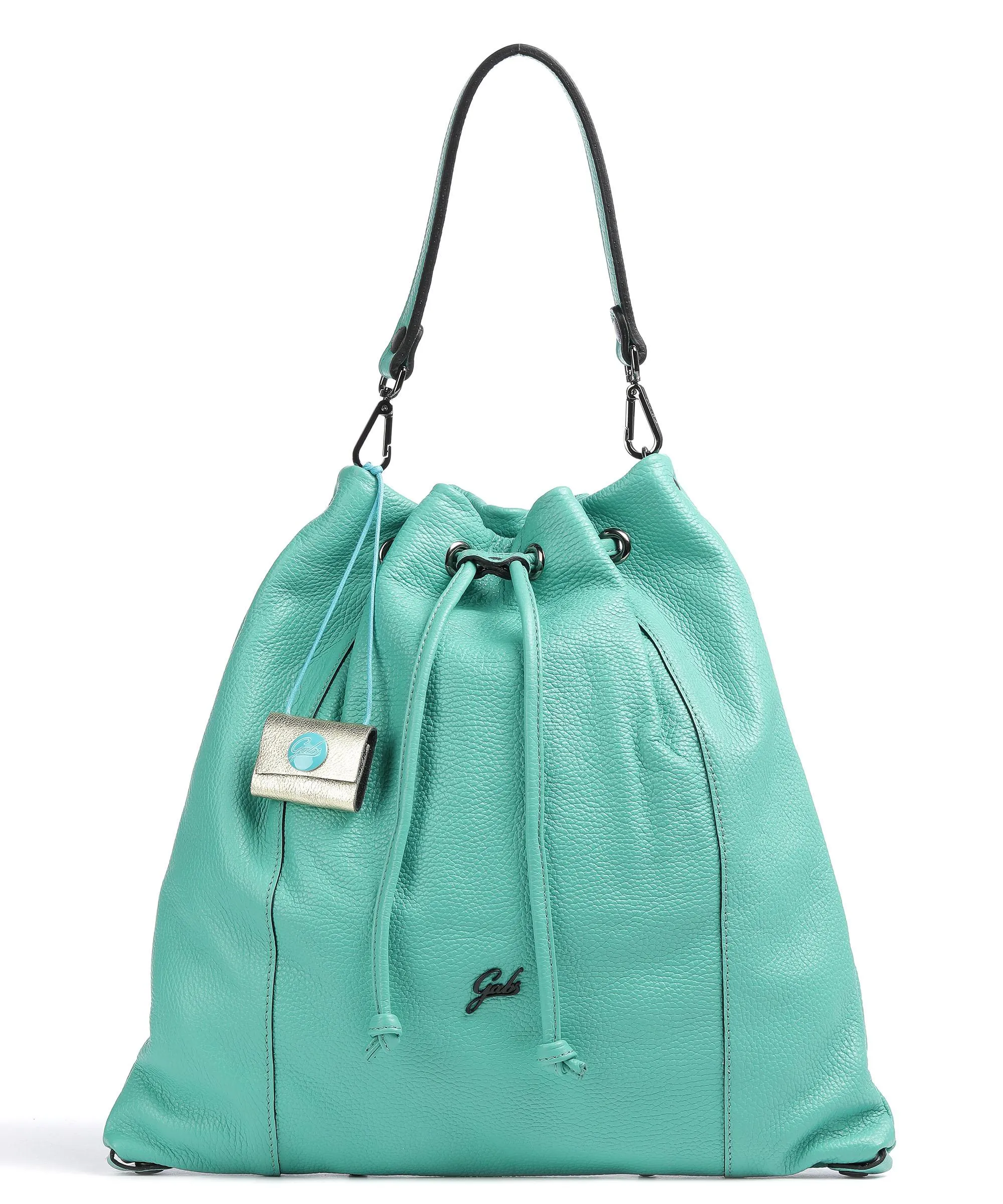  Gabs Icon Black Cleo M Borsa a secchiello pelle di vitello grana verde  
