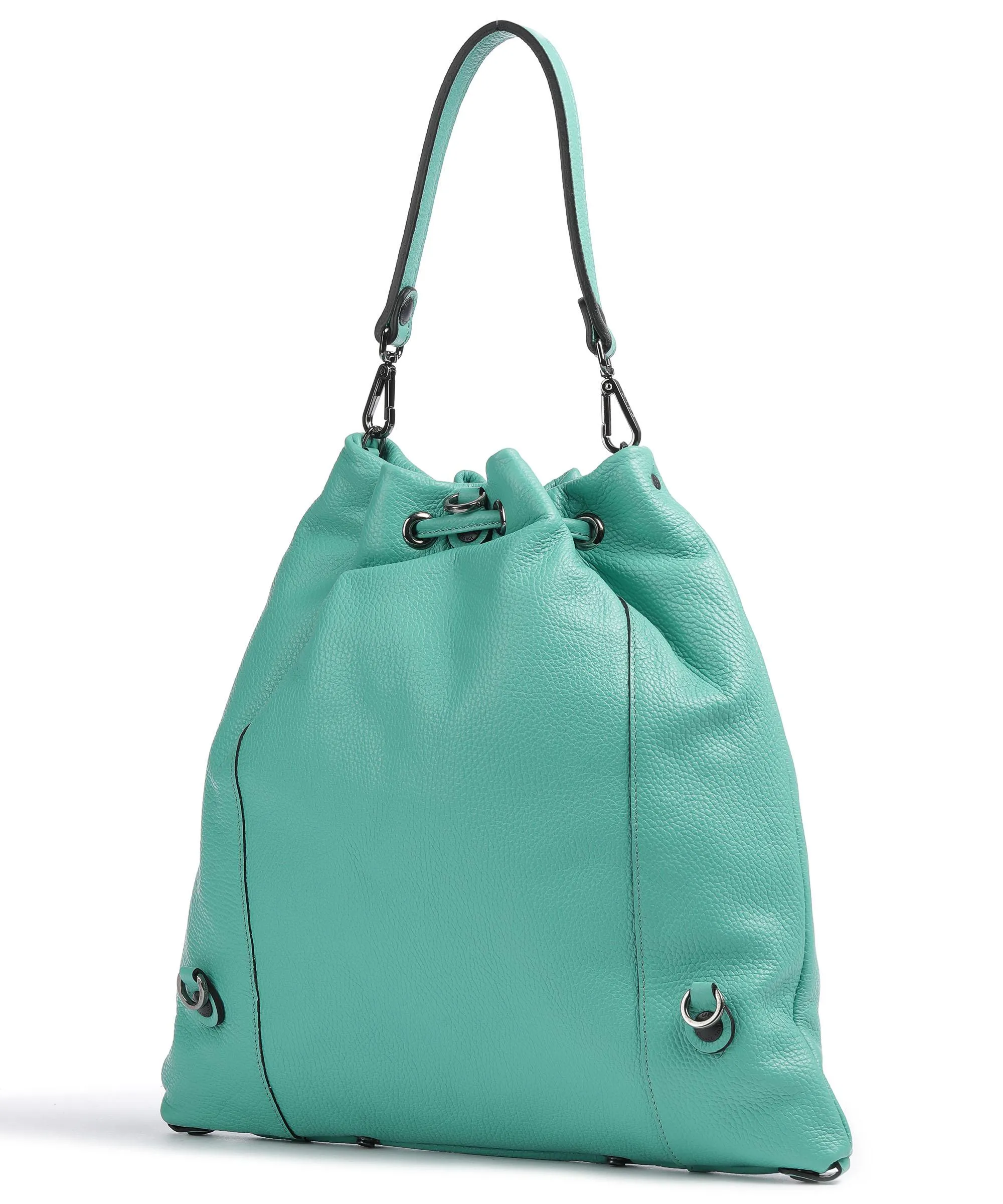  Gabs Icon Black Cleo M Borsa a secchiello pelle di vitello grana verde  