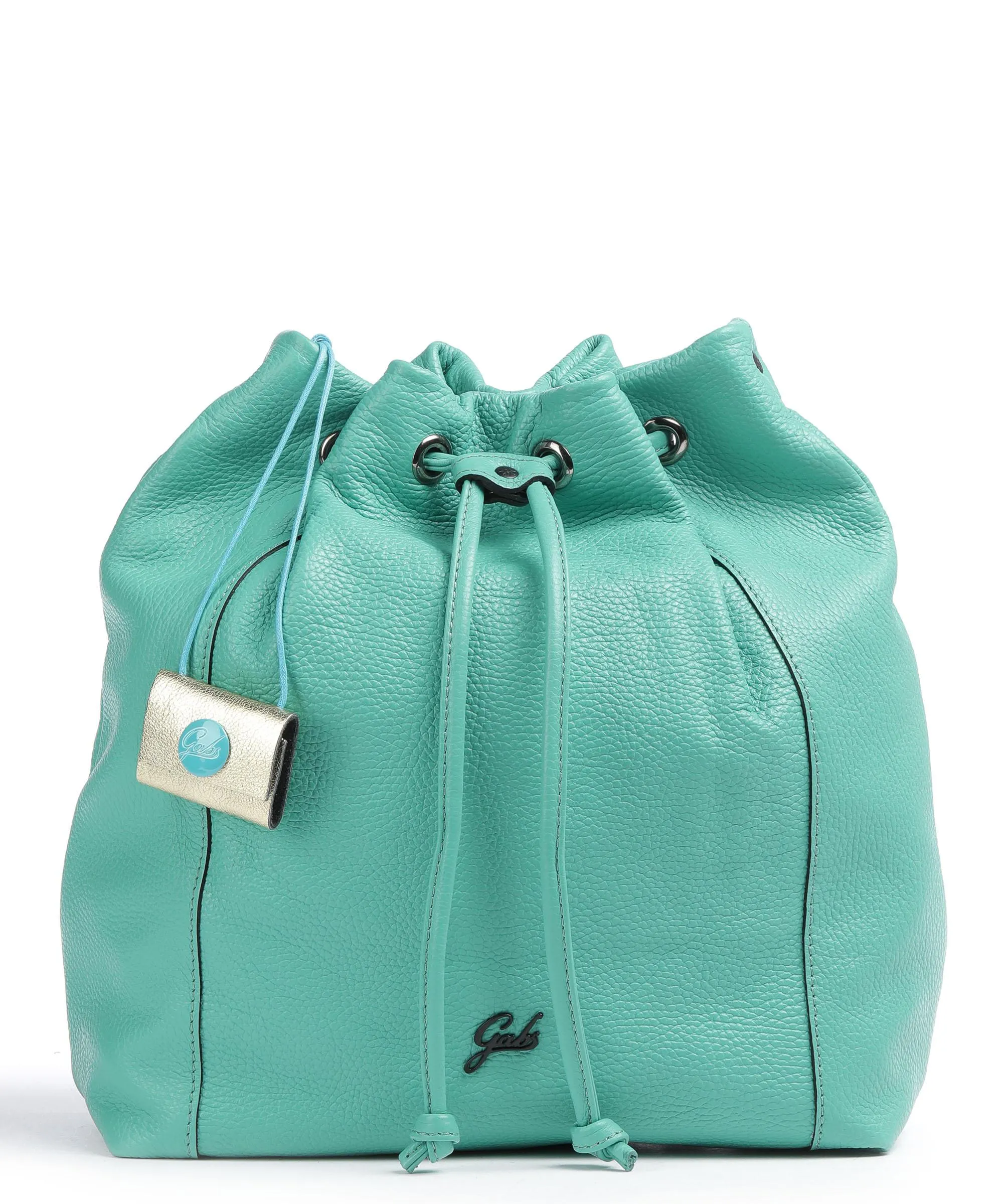  Gabs Icon Black Cleo M Borsa a secchiello pelle di vitello grana verde  