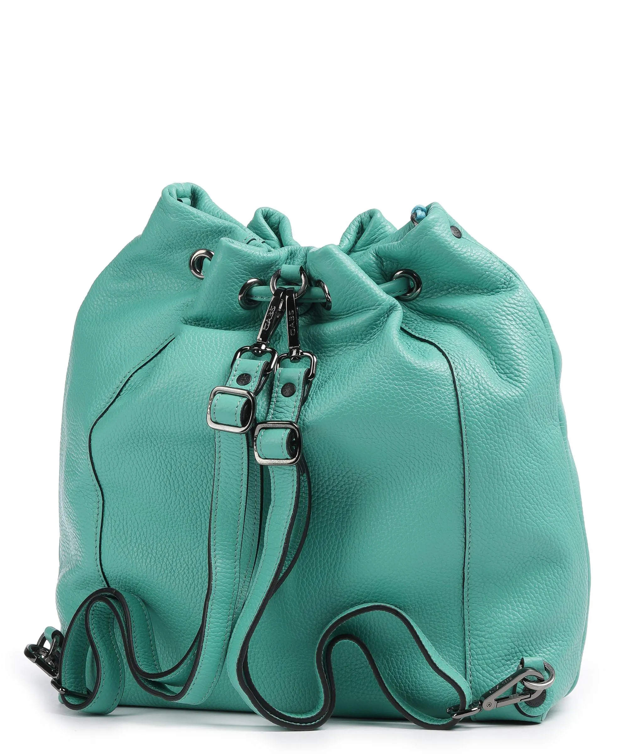  Gabs Icon Black Cleo M Borsa a secchiello pelle di vitello grana verde  