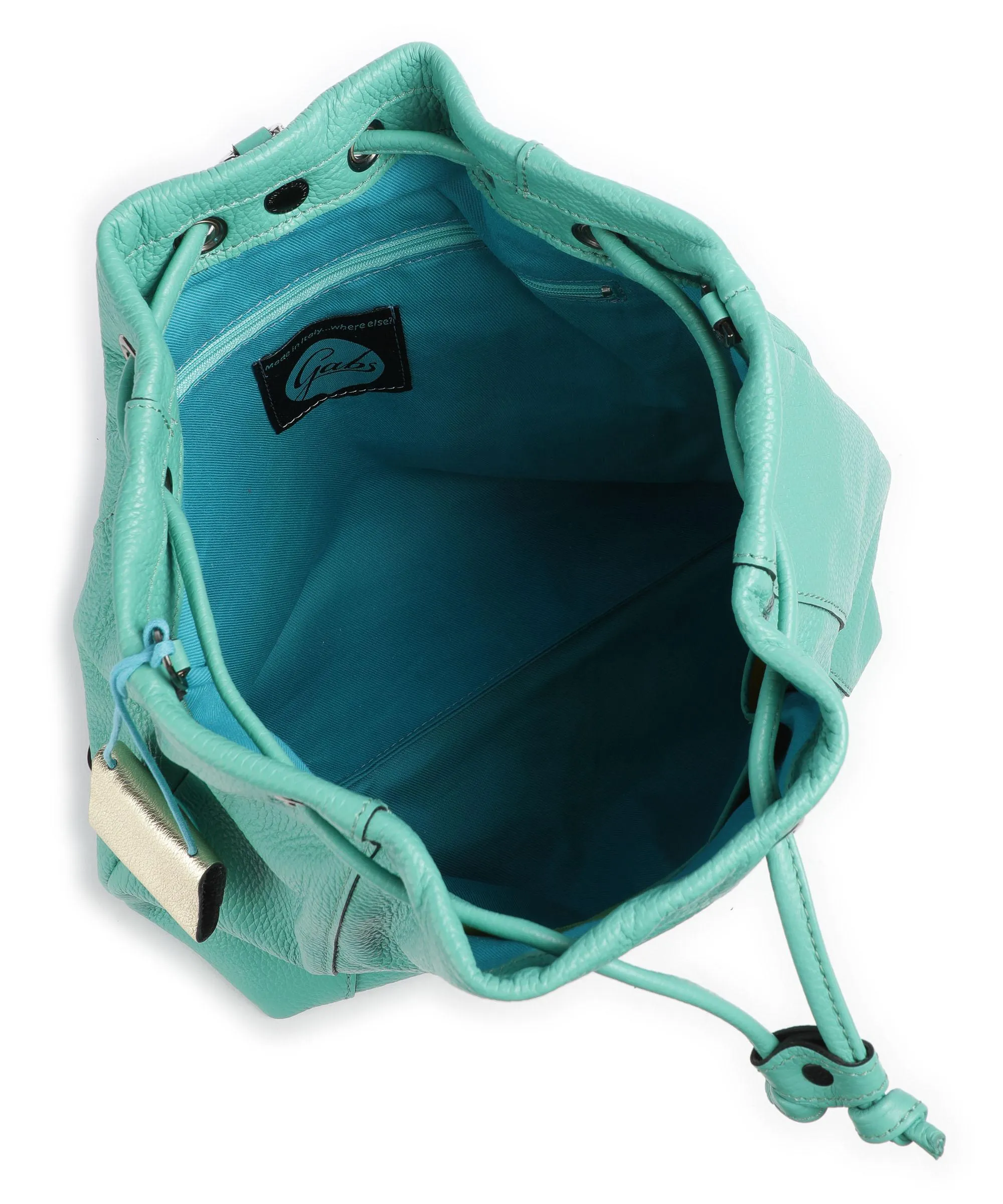  Gabs Icon Black Cleo M Borsa a secchiello pelle di vitello grana verde  