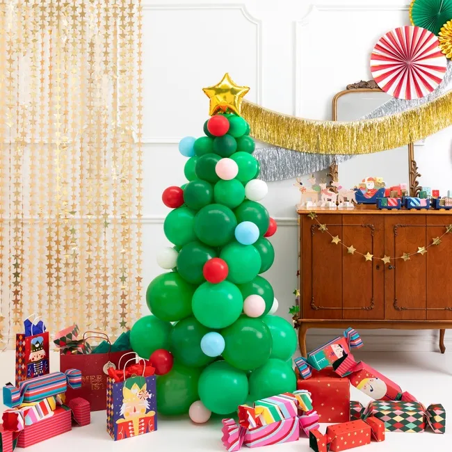 Ghirlanda di palloncini a forma di albero di Natale - PartyDeco - 98 pz.