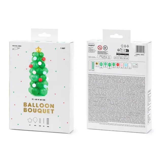 Ghirlanda di palloncini a forma di albero di Natale - PartyDeco - 98 pz.