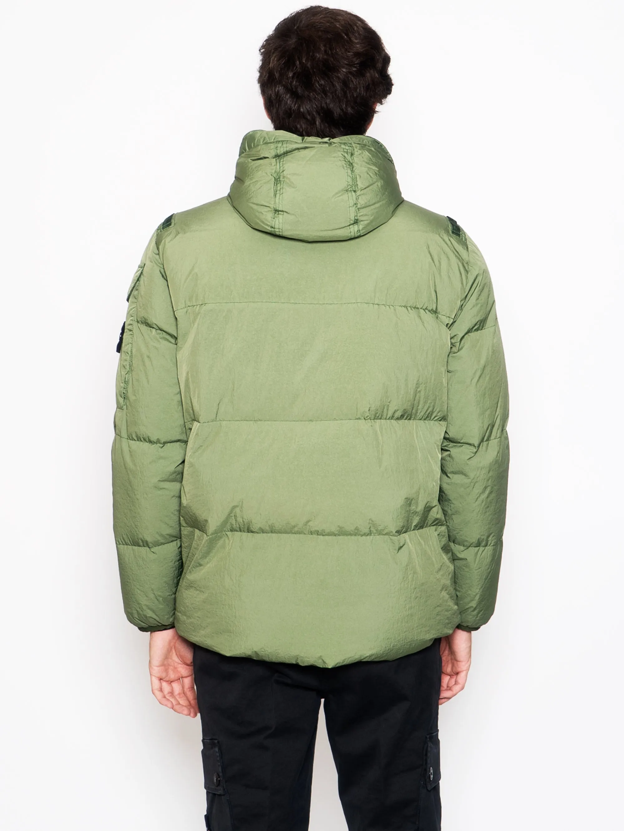 Giaccone in Reps di Nylon Riciclato Verde