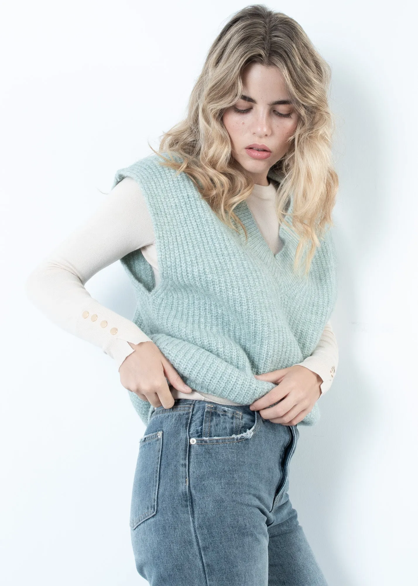 Gilet in maglia oversize