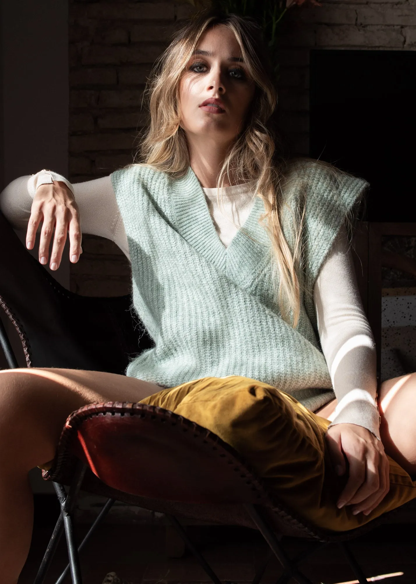 Gilet in maglia oversize