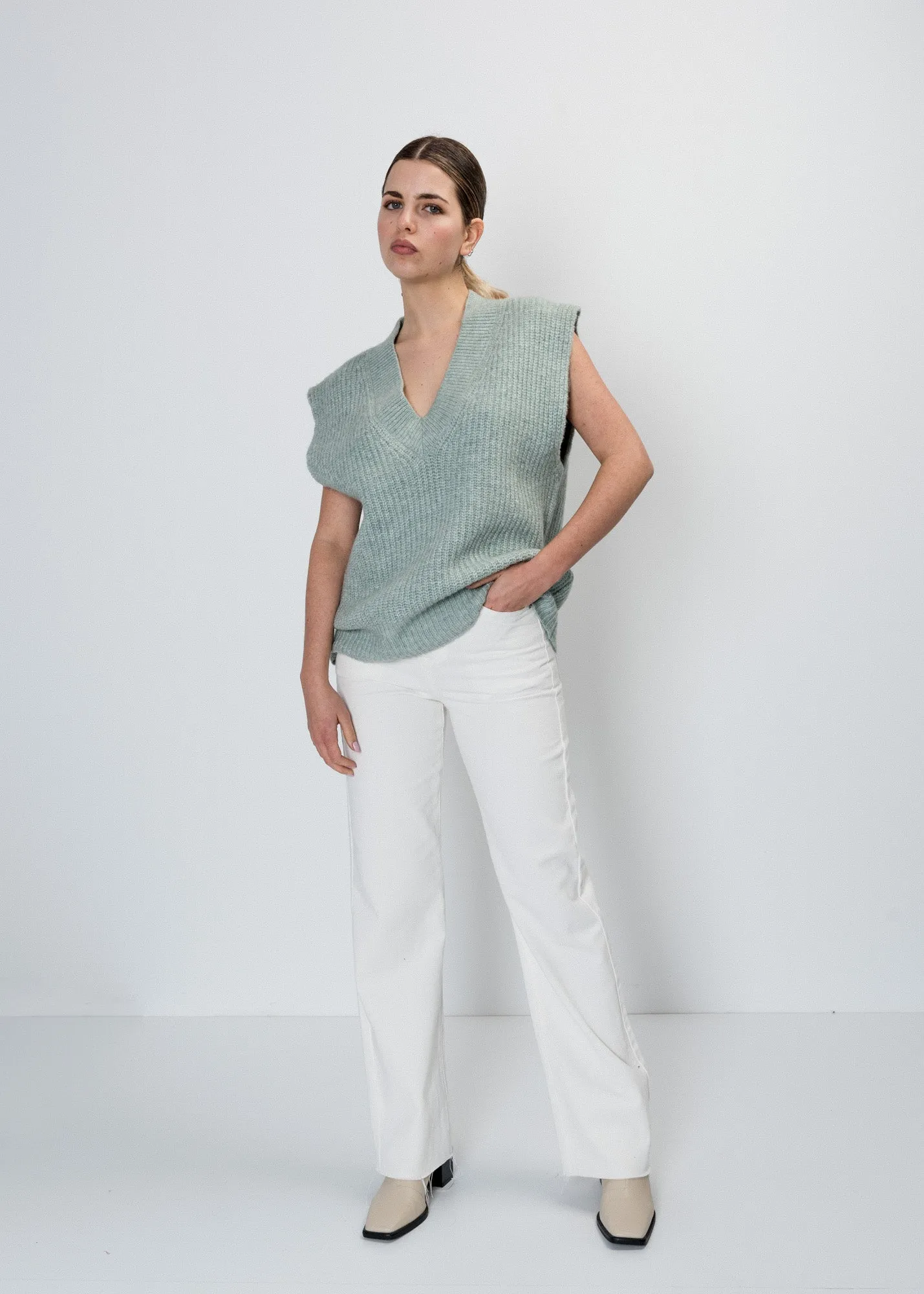 Gilet in maglia oversize