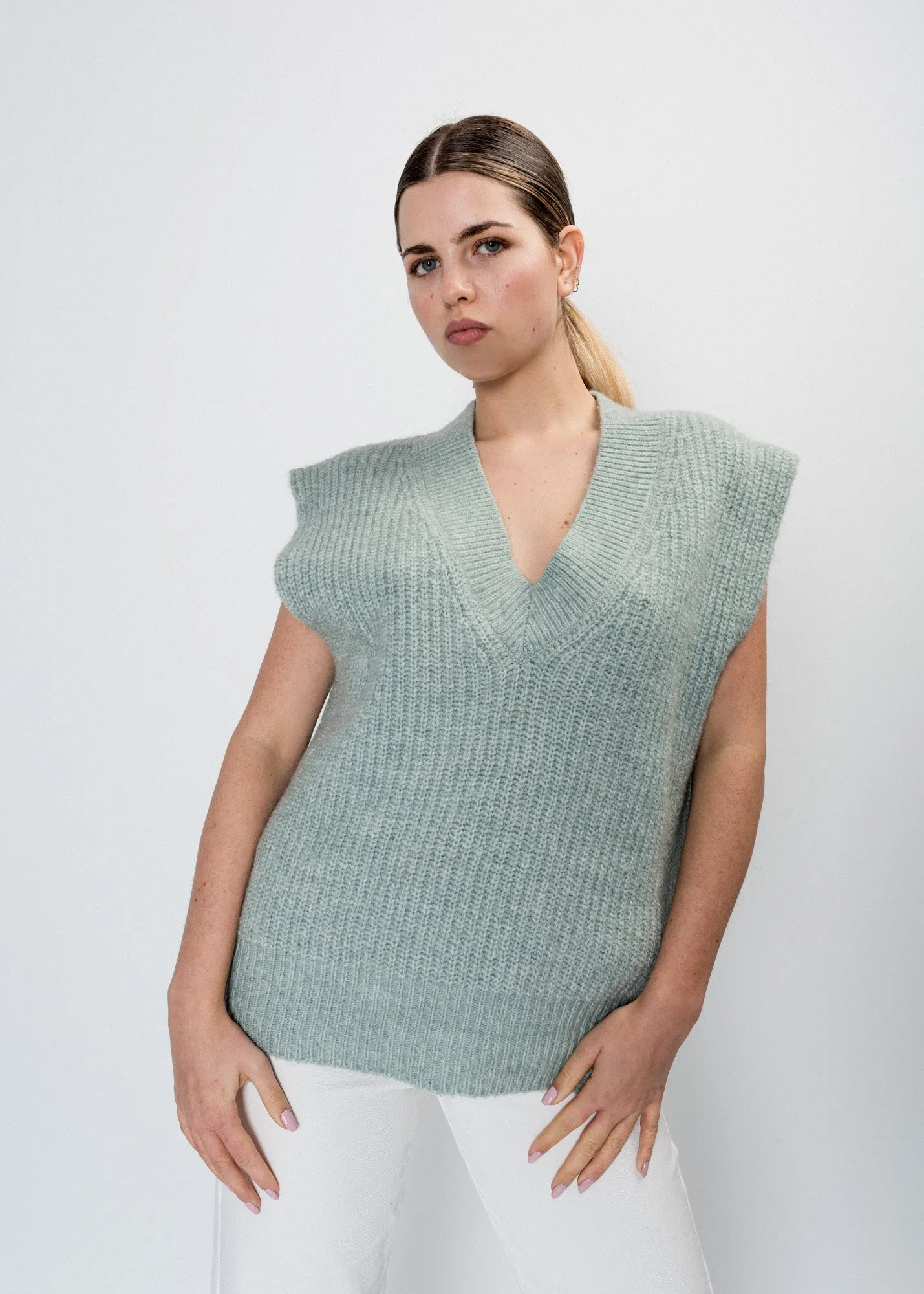 Gilet in maglia oversize
