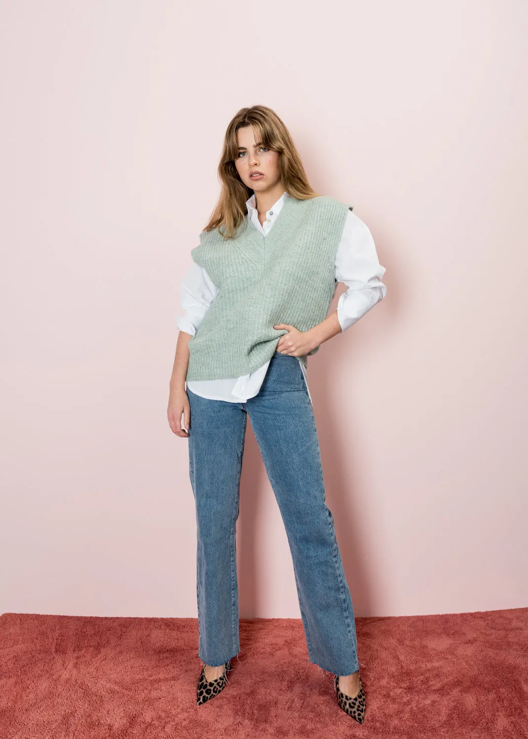 Gilet in maglia oversize